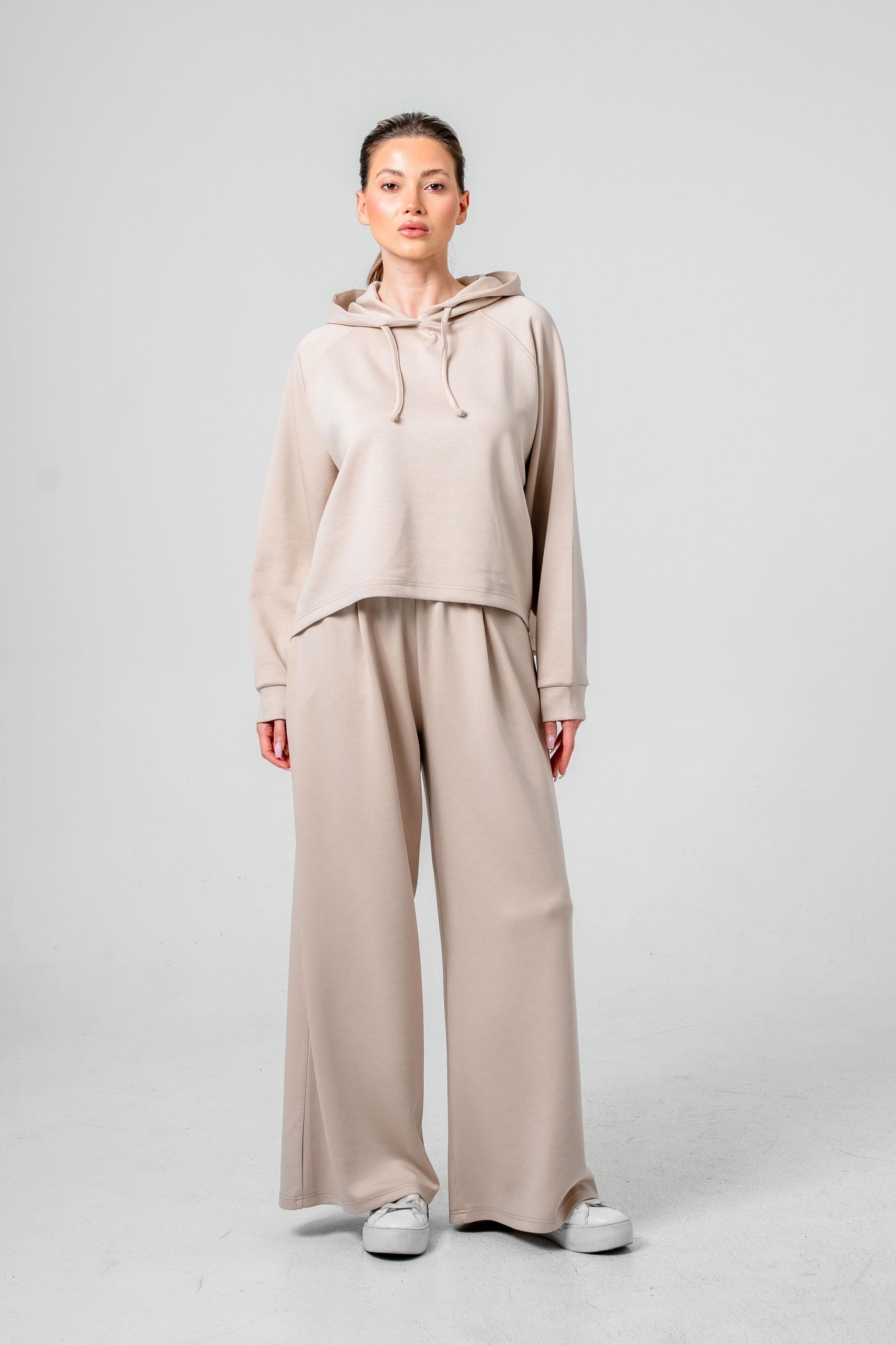 Oysho Kumaşlı Kapüşonlu Kadın Sweat Takım