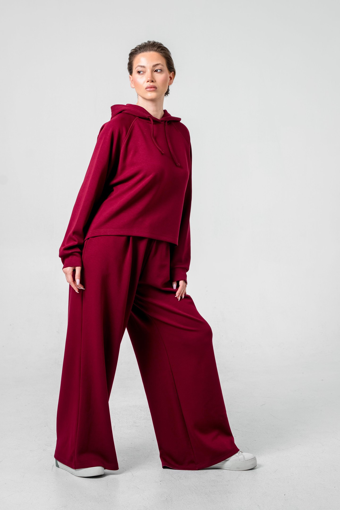 Oysho Kumaşlı Kapüşonlu Kadın Sweat Takım