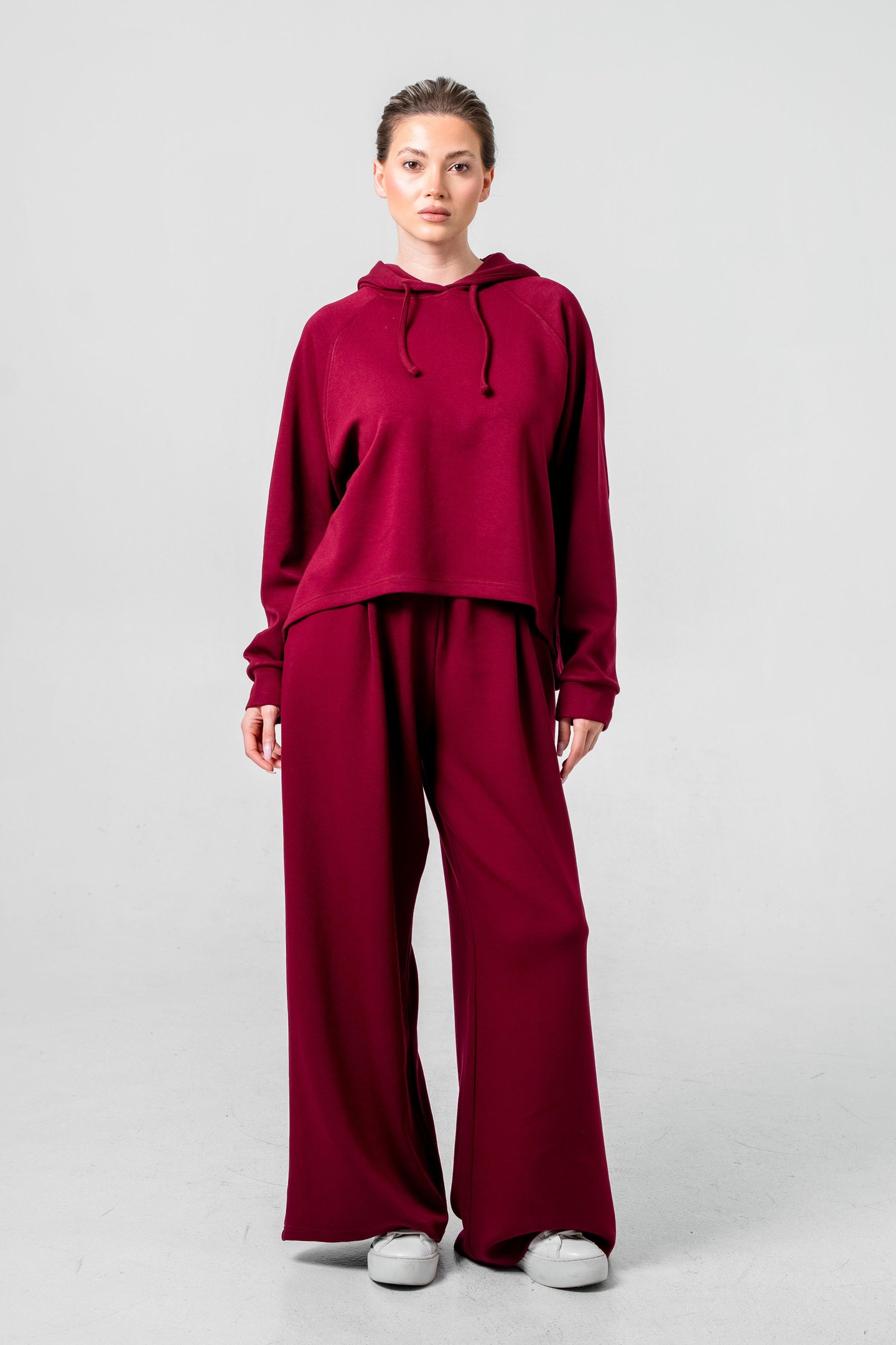 Oysho Kumaşlı Kapüşonlu Kadın Sweat Takım