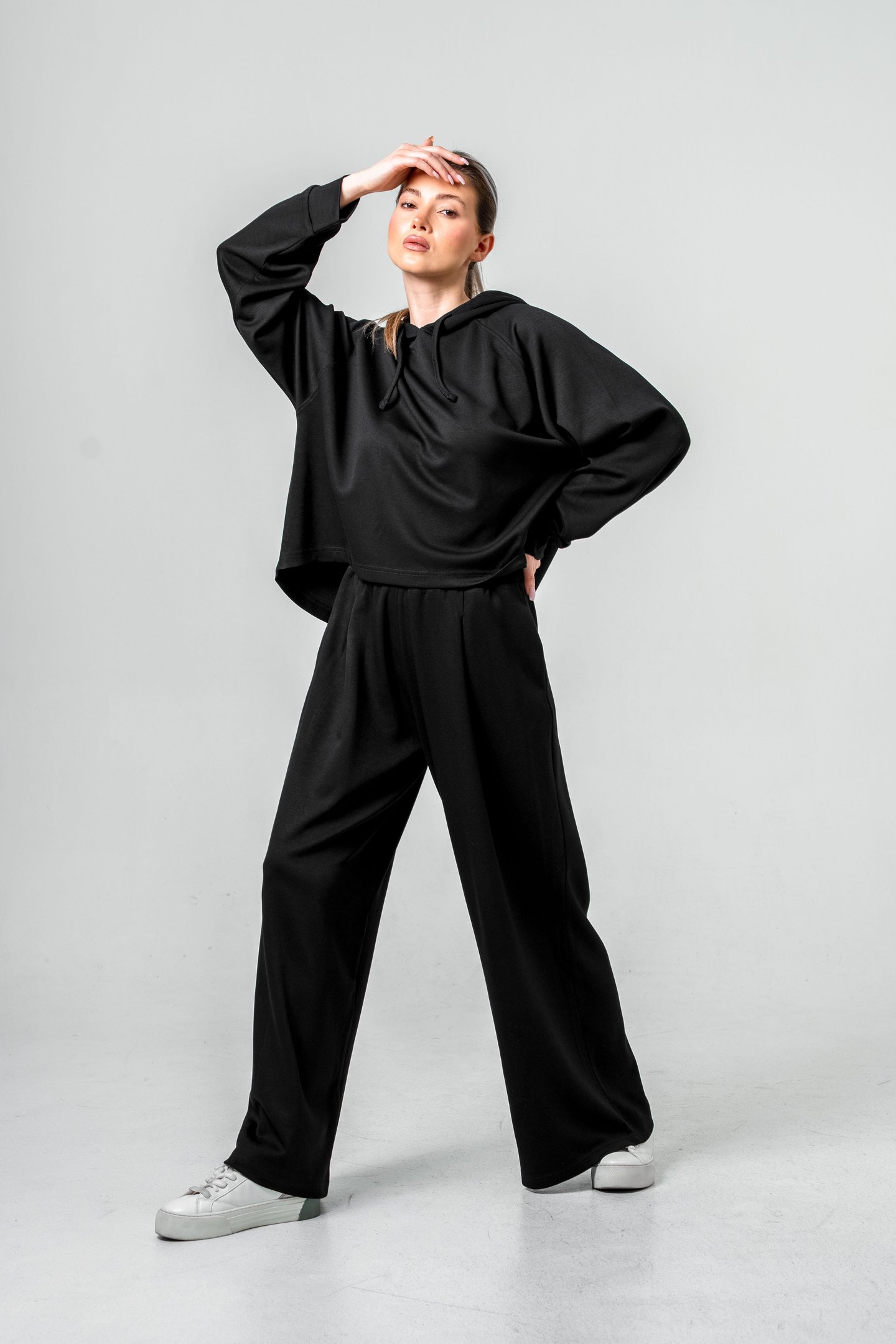 Oysho Kumaşlı Kapüşonlu Kadın Sweat Takım