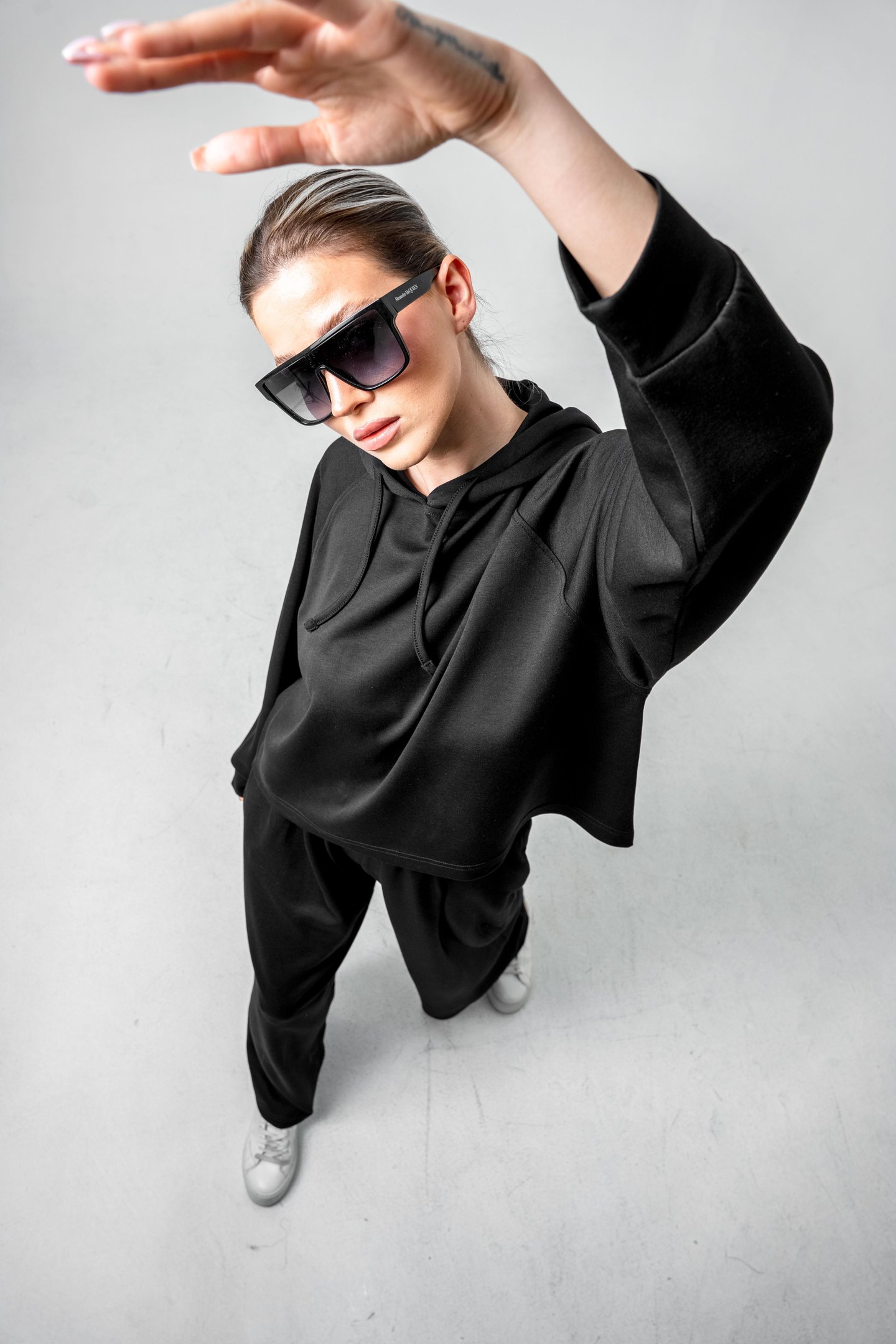 Oysho Kumaşlı Kapüşonlu Kadın Sweat Takım