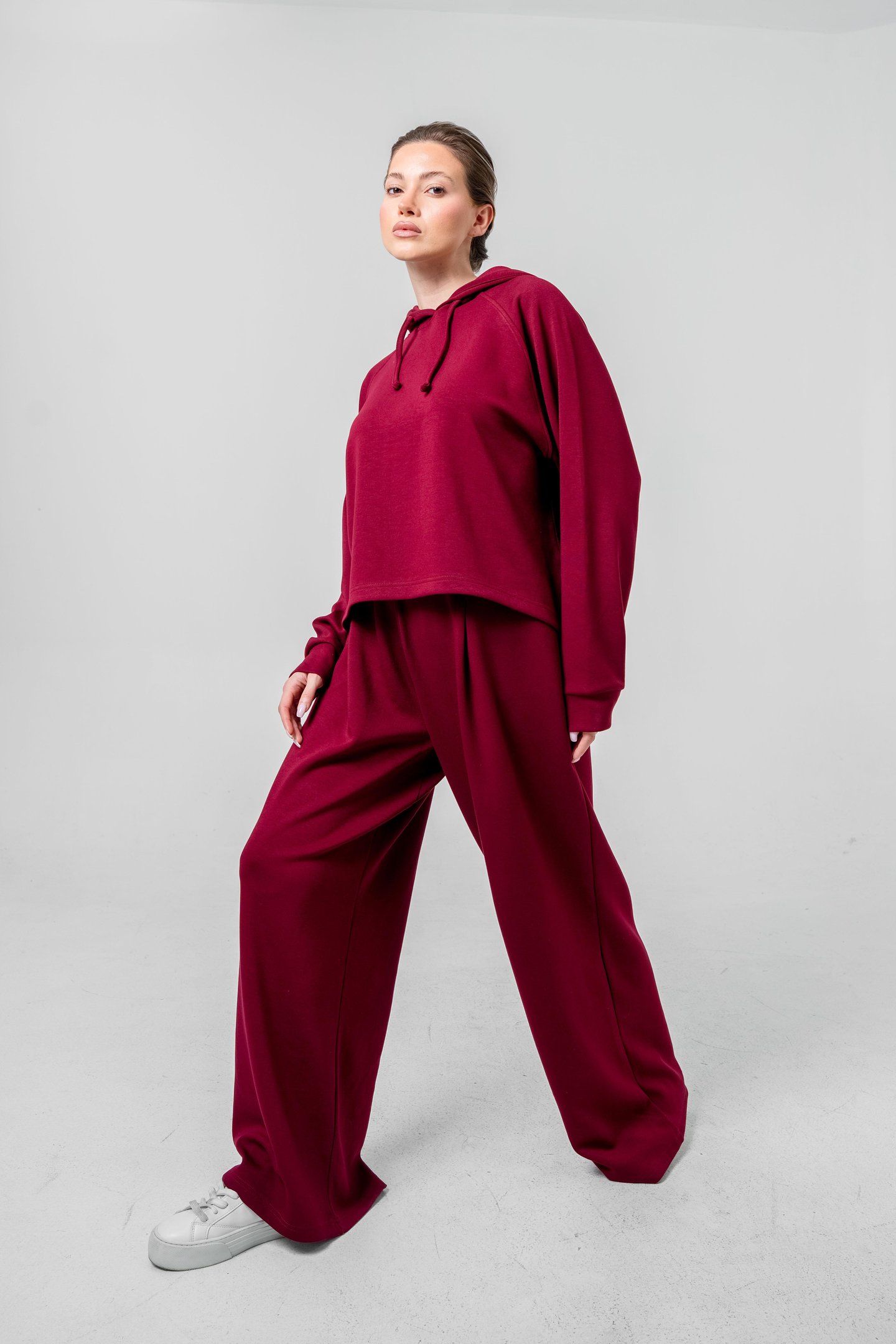 Oysho Kumaşlı Kapüşonlu Kadın Sweat Takım