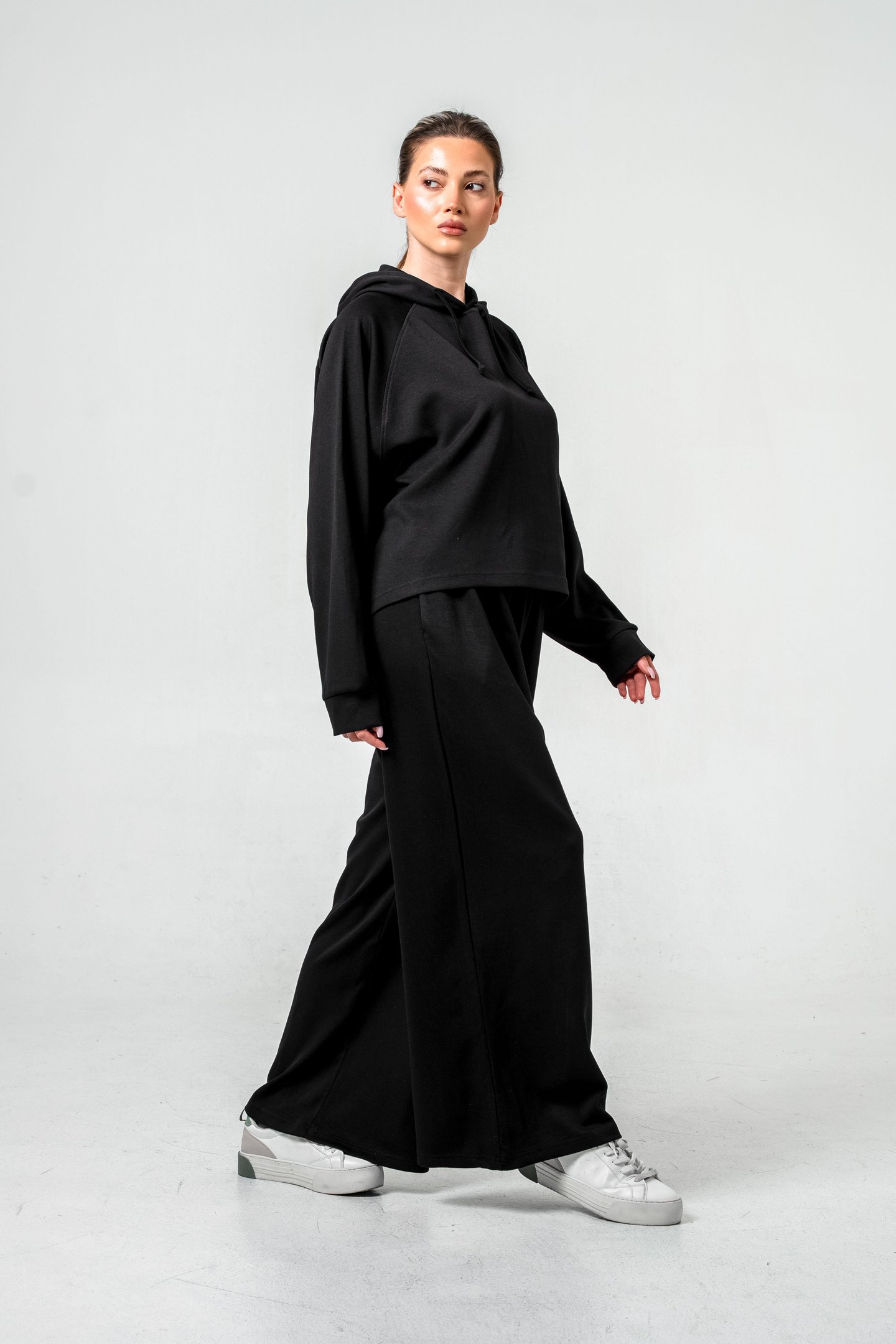 Oysho Kumaşlı Kapüşonlu Kadın Sweat Takım