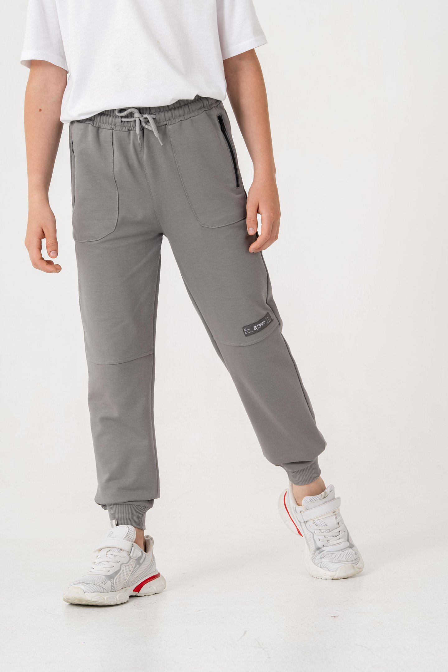 Paça Ribanalı Cep Fermuarlı Erkek Çocuk Eşofman Alt