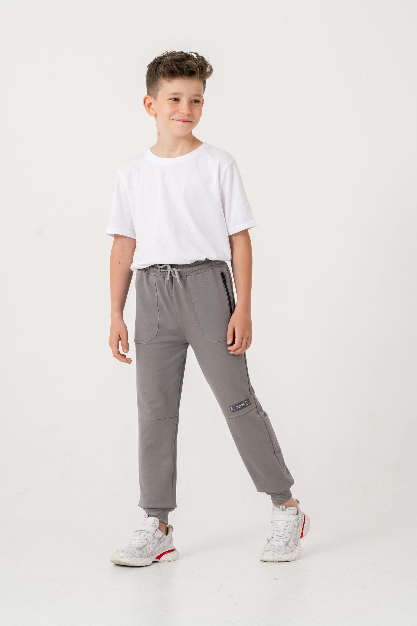 Paça Ribanalı Cep Fermuarlı Erkek Çocuk Eşofman Alt