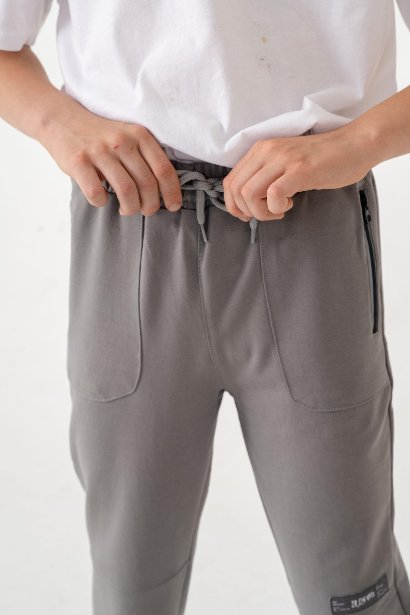 Paça Ribanalı Cep Fermuarlı Erkek Çocuk Eşofman Alt