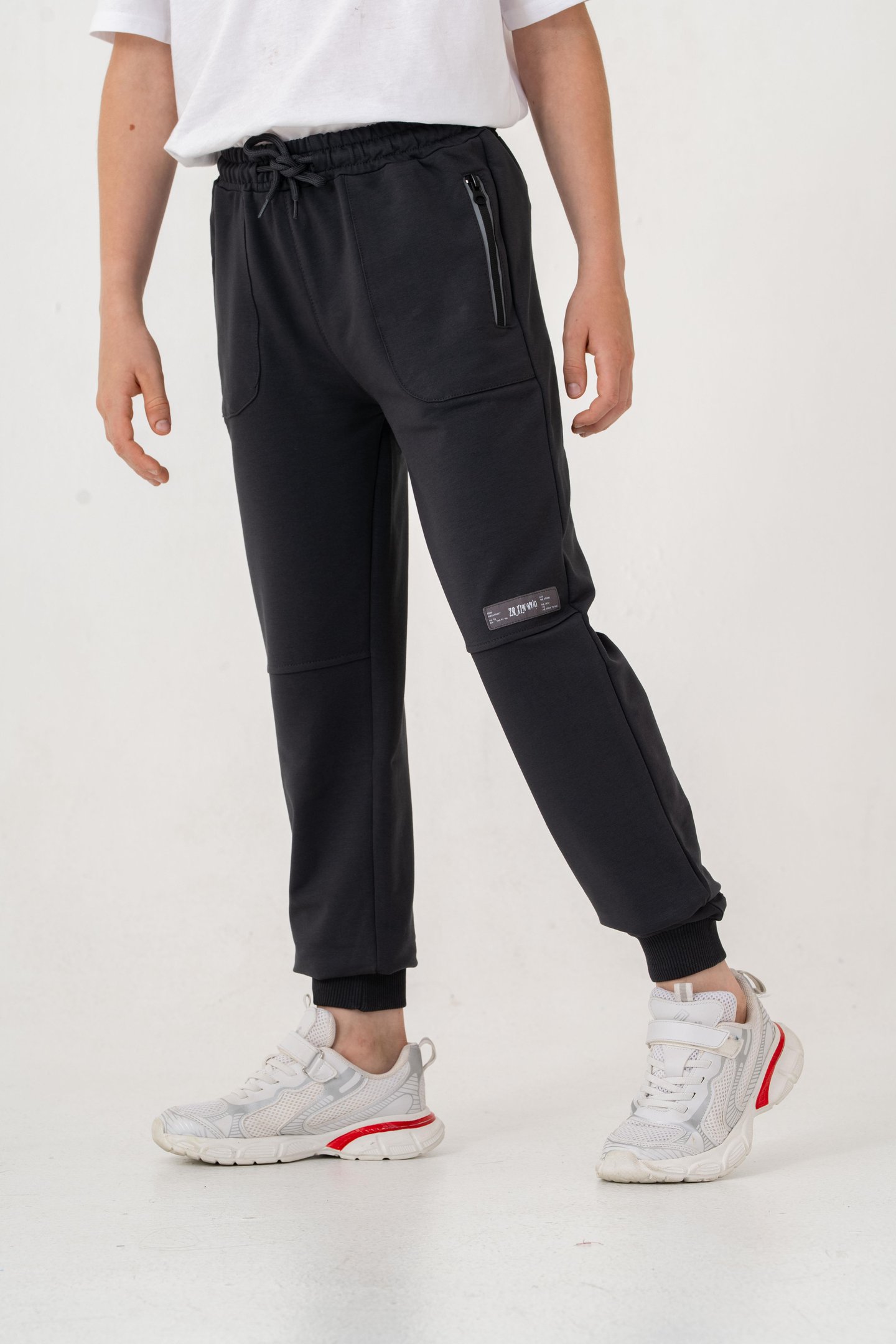 Paça Ribanalı Cep Fermuarlı Erkek Çocuk Eşofman Alt