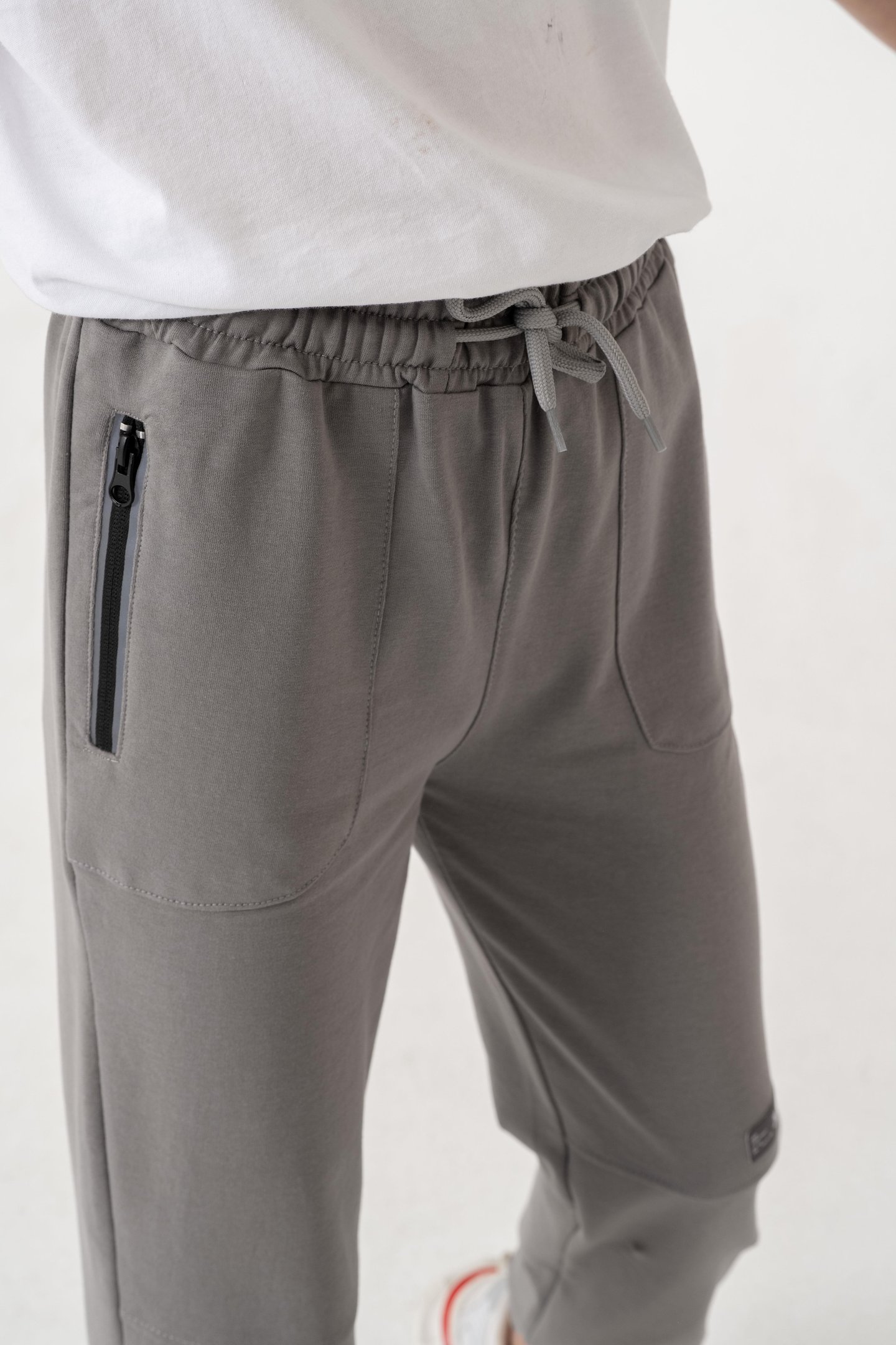 Paça Ribanalı Cep Fermuarlı Erkek Çocuk Eşofman Alt