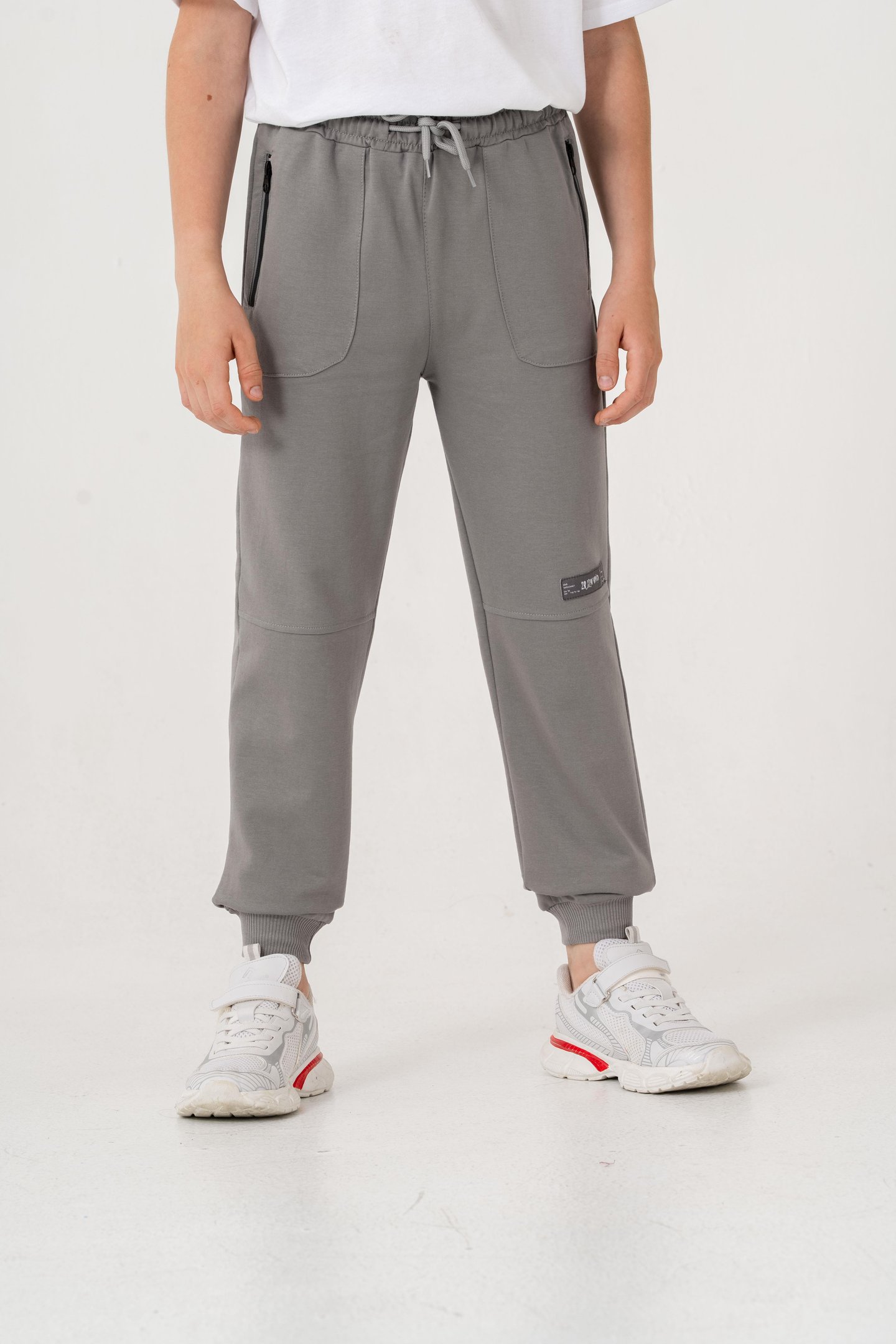 Paça Ribanalı Cep Fermuarlı Erkek Çocuk Eşofman Alt