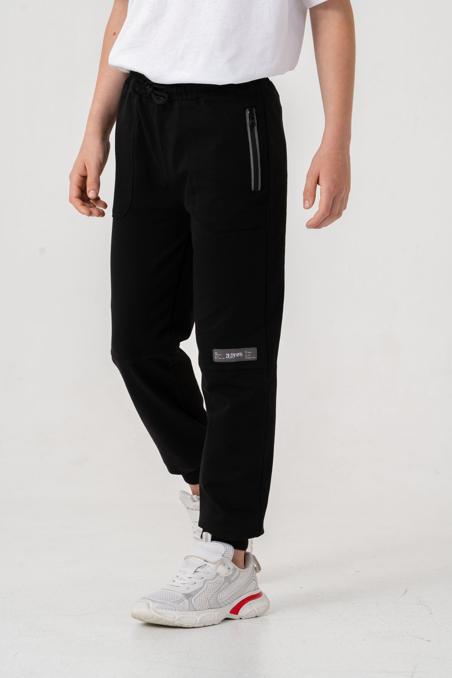 Paça Ribanalı Cep Fermuarlı Erkek Çocuk Eşofman Alt