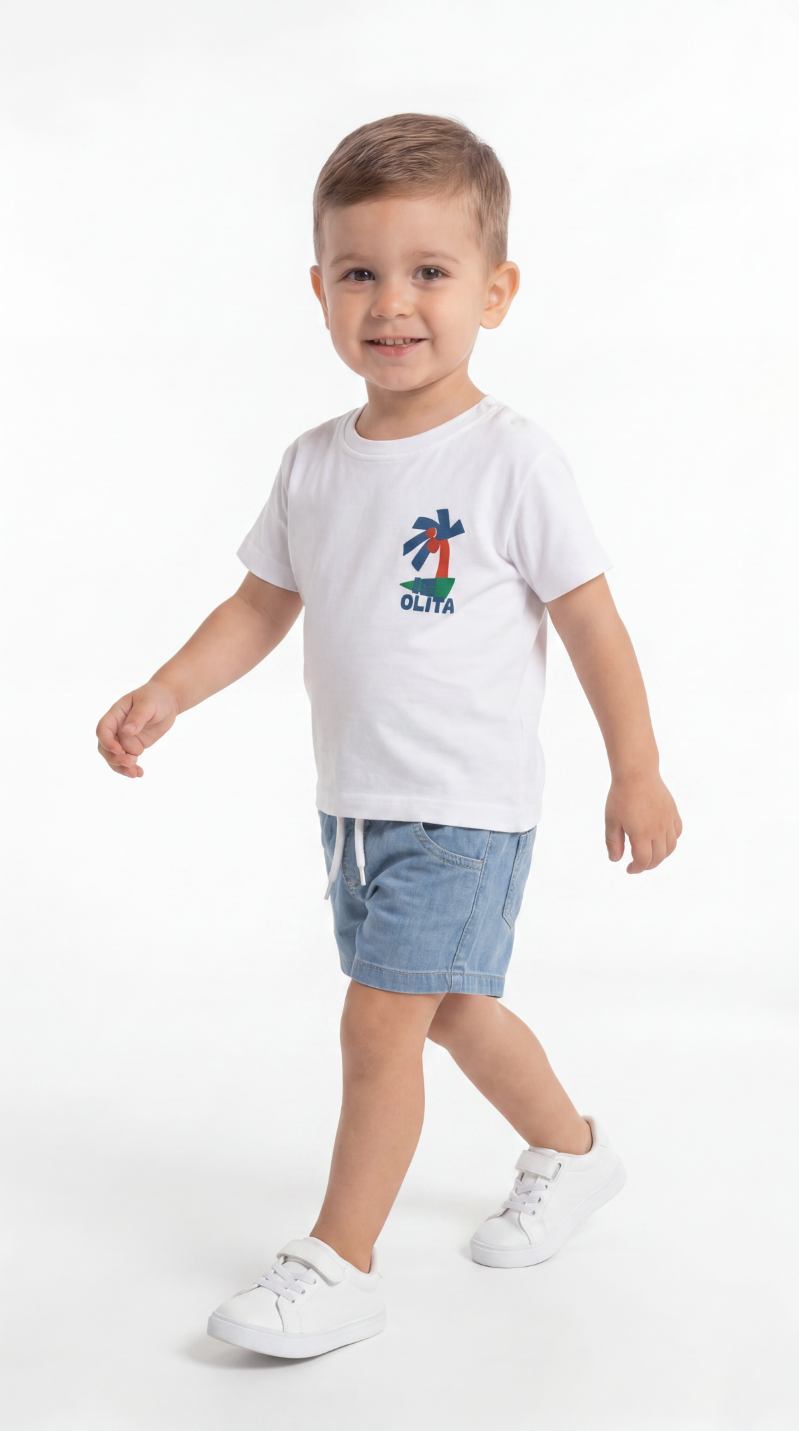 Palmiye Baskılı Erkek Bebek Alt Üst Takım