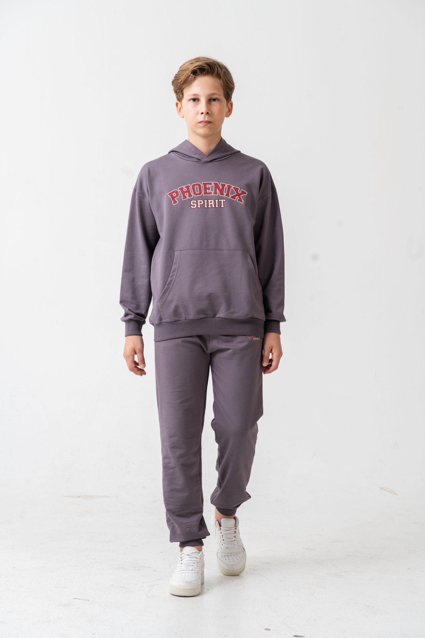 Phoenix Spirit Baskılı Kanguru Cepli Erkek Çocuk Alt Üst Eşofman Takımı