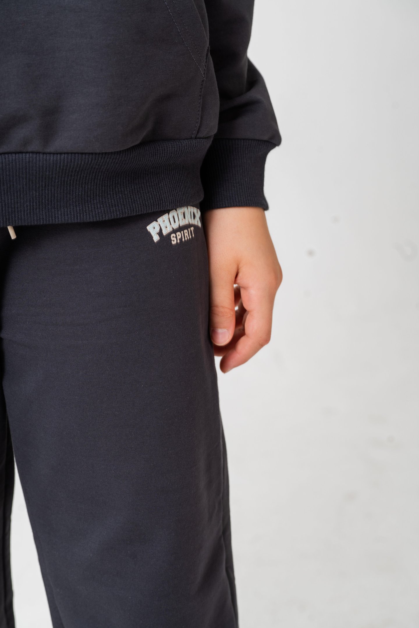 Phoenix Spirit Baskılı Kanguru Cepli Erkek Çocuk Alt Üst Eşofman Takımı