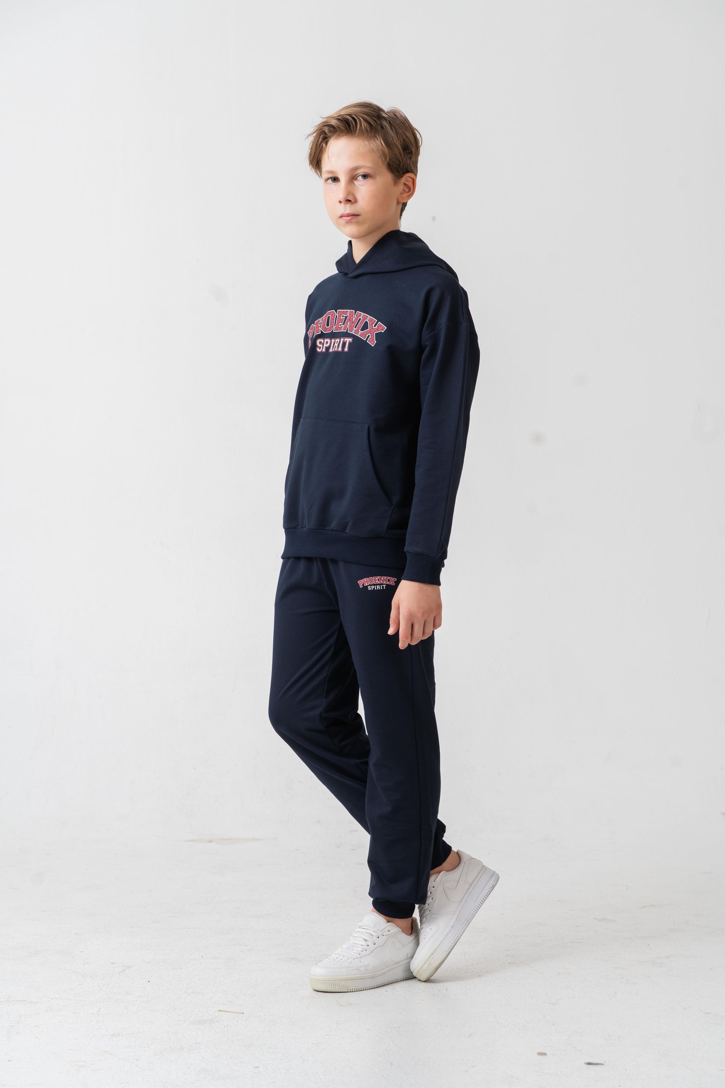Phoenix Spirit Baskılı Kanguru Cepli Erkek Çocuk Alt Üst Eşofman Takımı