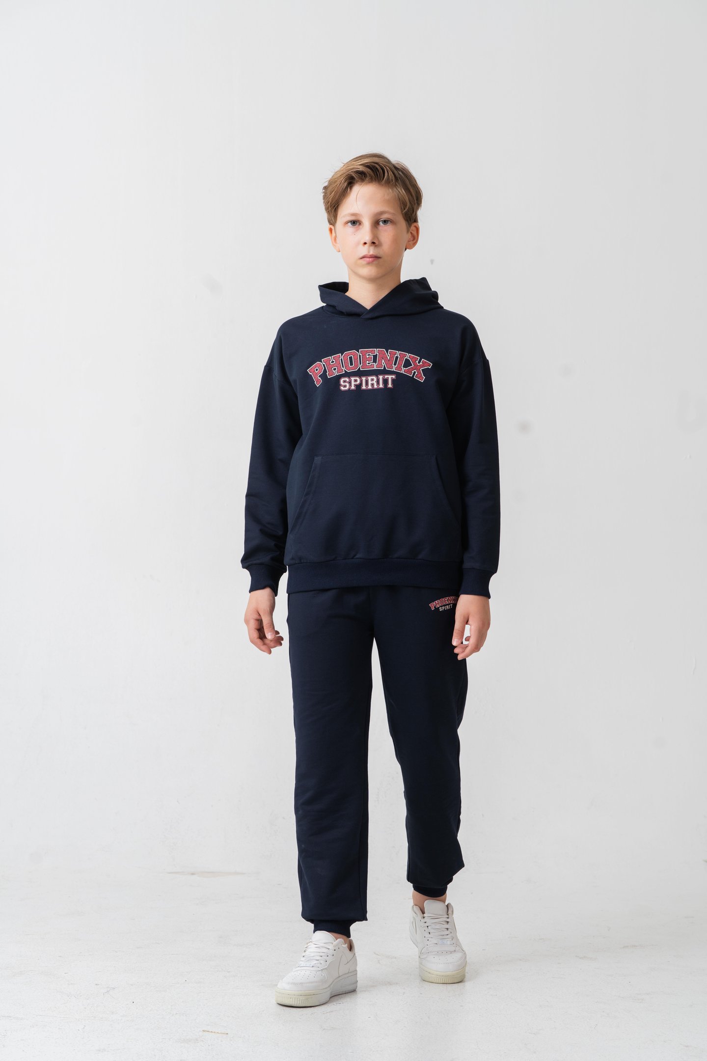Phoenix Spirit Baskılı Kanguru Cepli Erkek Çocuk Alt Üst Eşofman Takımı