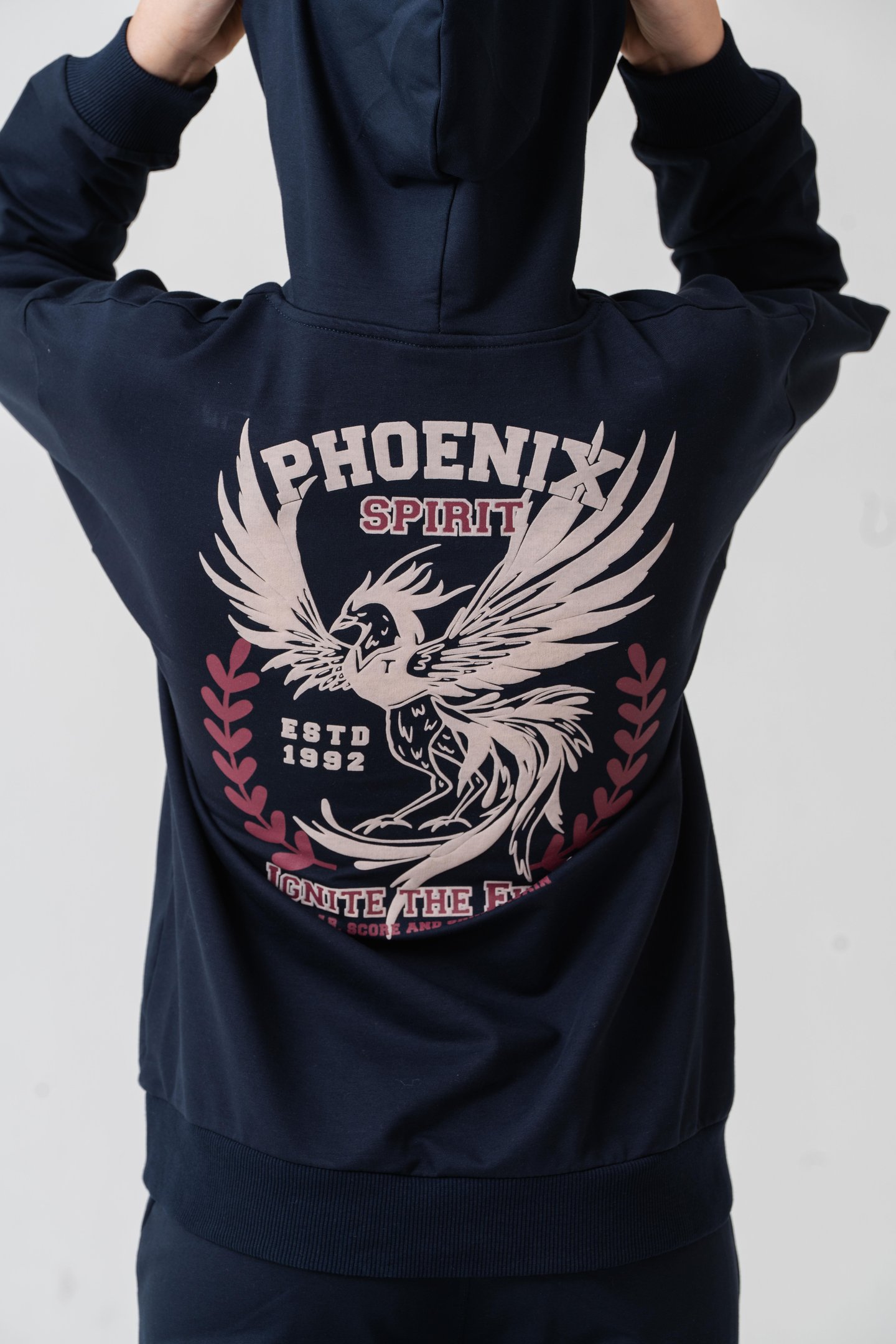 Phoenix Spirit Baskılı Kanguru Cepli Erkek Çocuk Alt Üst Eşofman Takımı