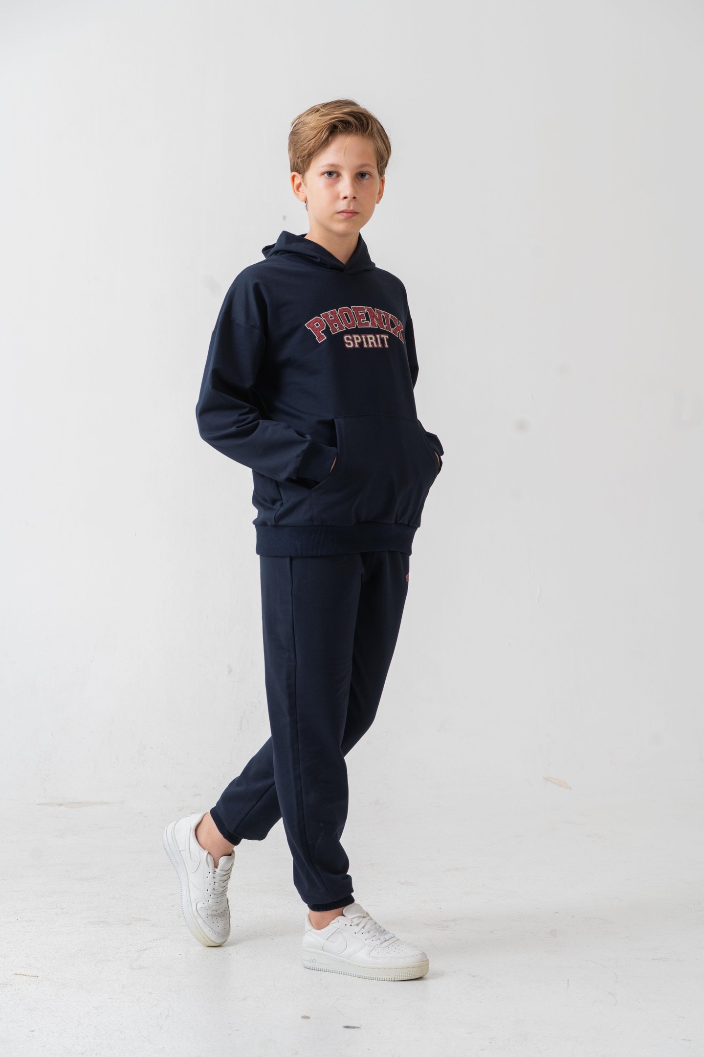 Phoenix Spirit Baskılı Kanguru Cepli Erkek Çocuk Alt Üst Eşofman Takımı