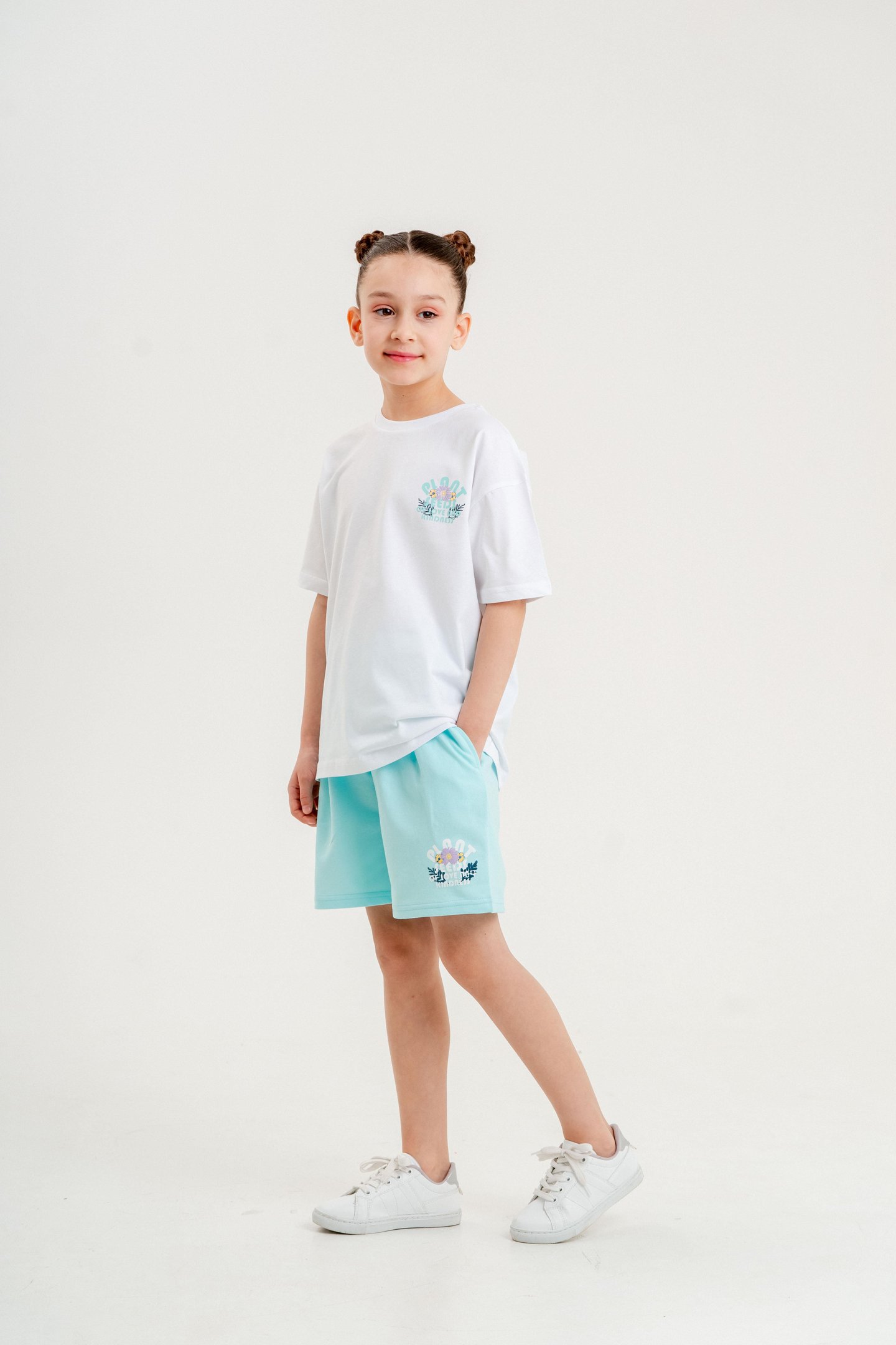 Plant Seeds Of Love Nap Kindness Baskılı Kız Çocuk T-shirt Şort Alt-Üst Takımı