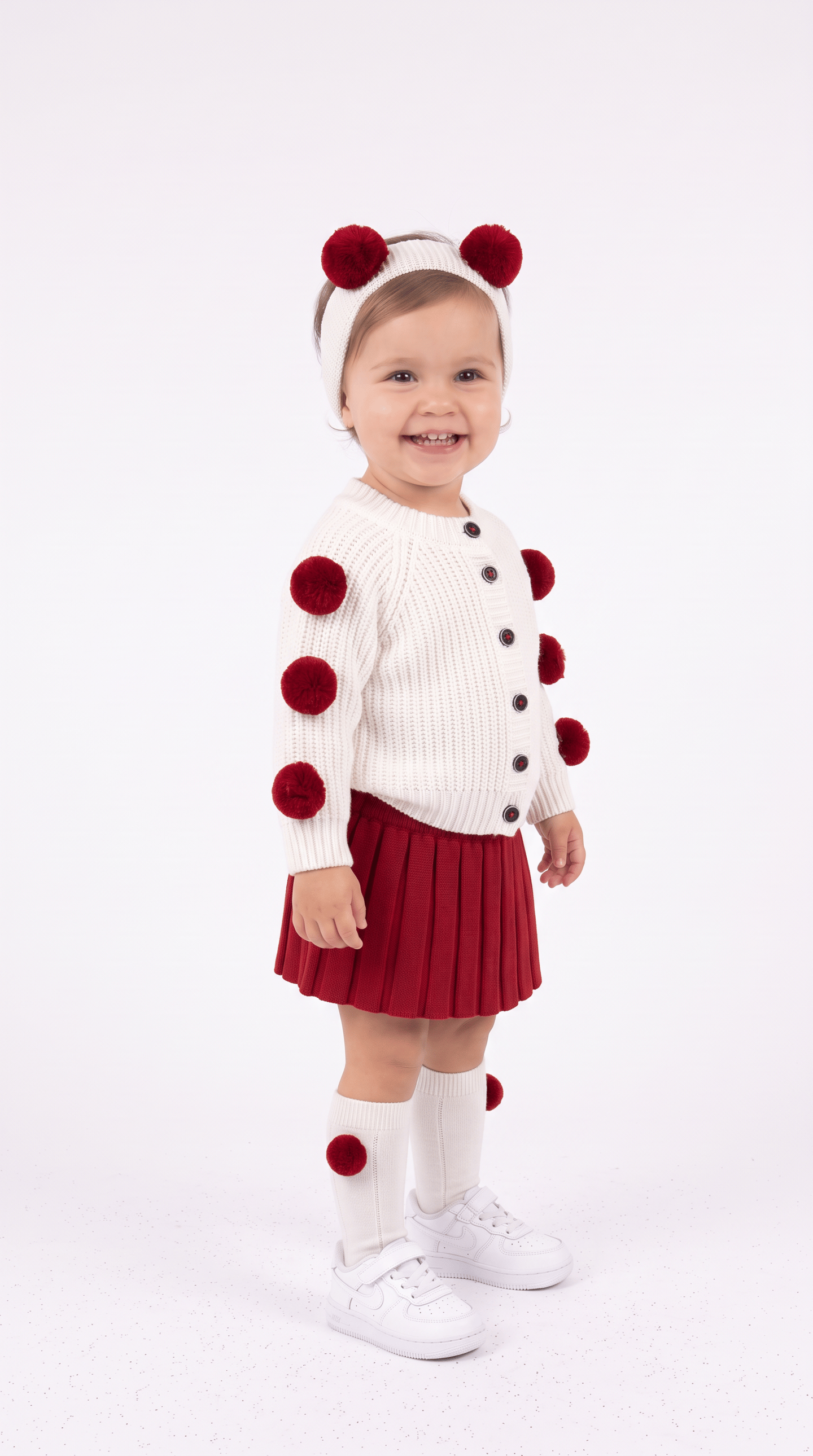 Ponponlu Kız Bebek Takım