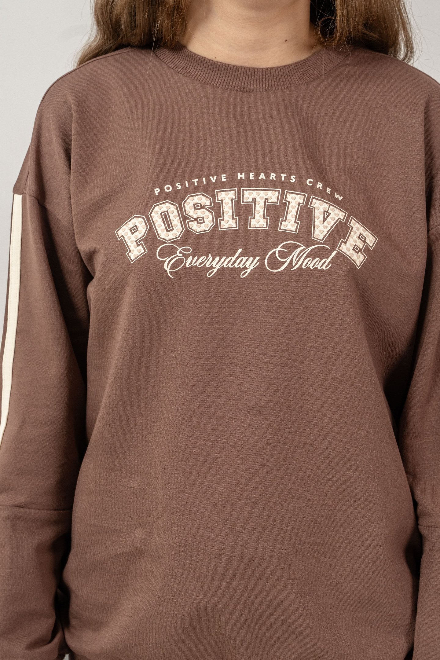 Positive Baskılı Üst Kollar Biyeli Alt Biyeli Kız Çocuk Şort - Tişört Takımı