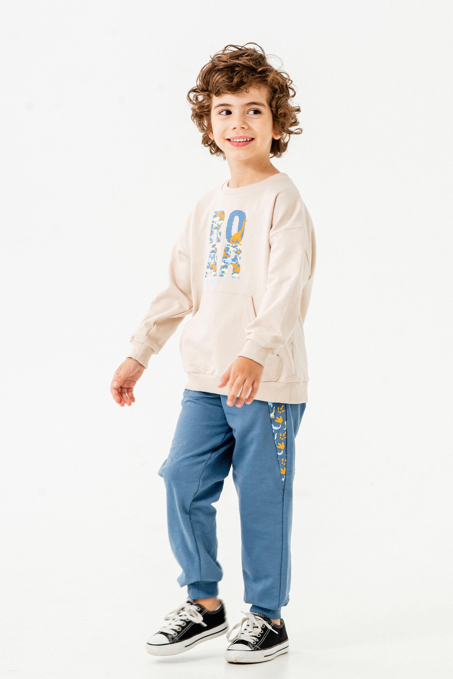 Roar Really Loud Baskılı Erkek Çocuk Alt-Üst Eşofman Takımı