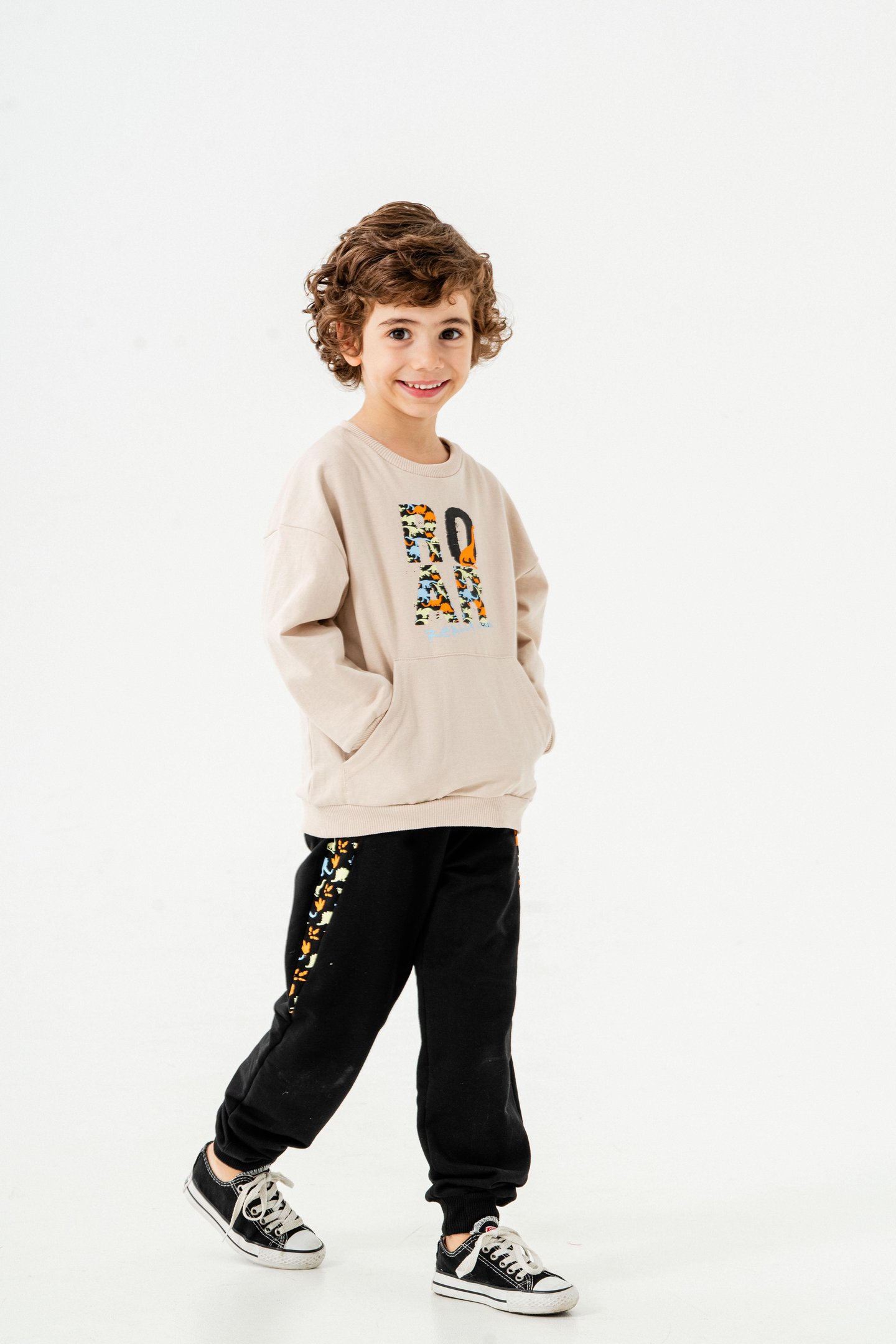 Roar Really Loud Baskılı Erkek Çocuk Alt-Üst Eşofman Takımı