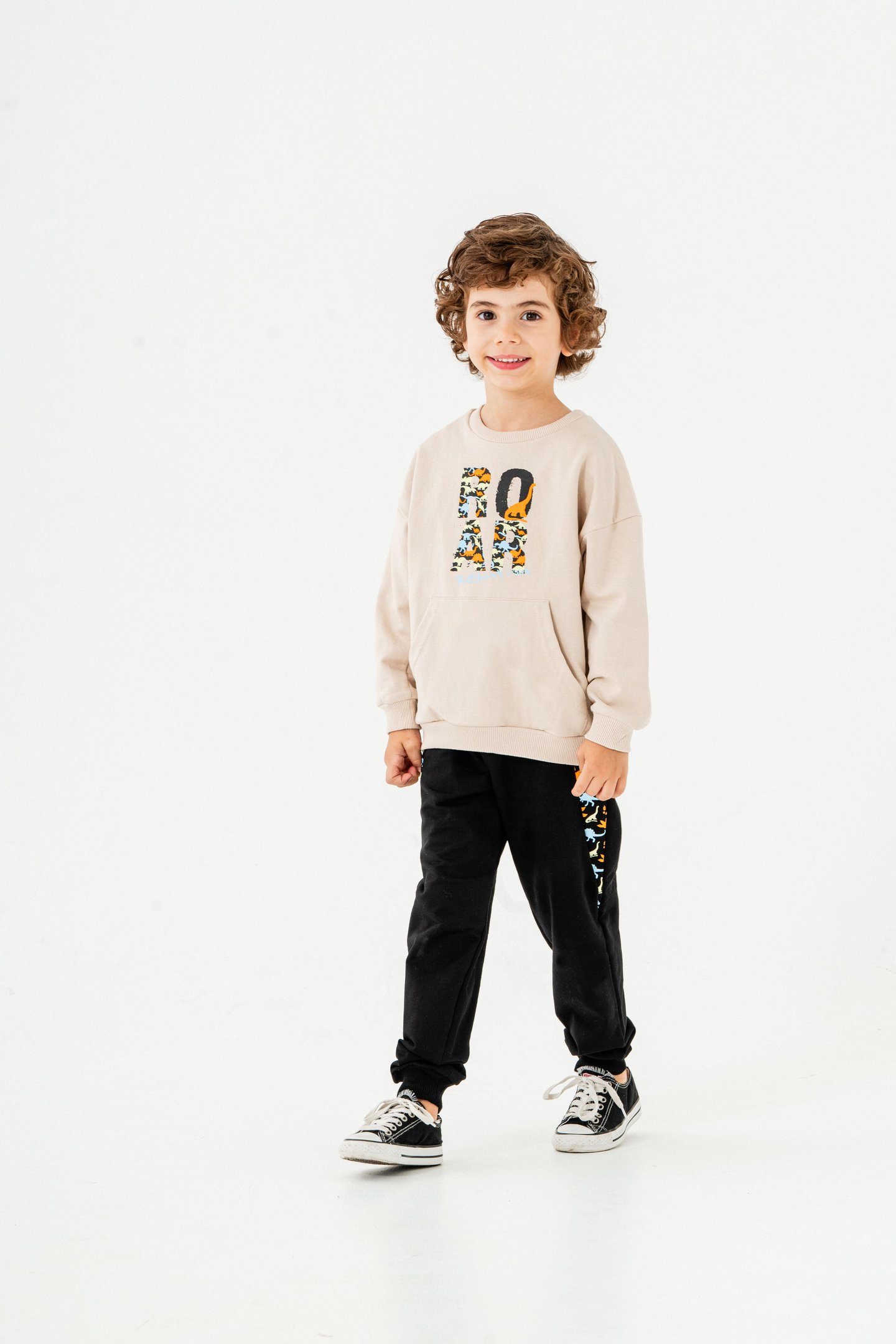 Roar Really Loud Baskılı Erkek Çocuk Alt-Üst Eşofman Takımı