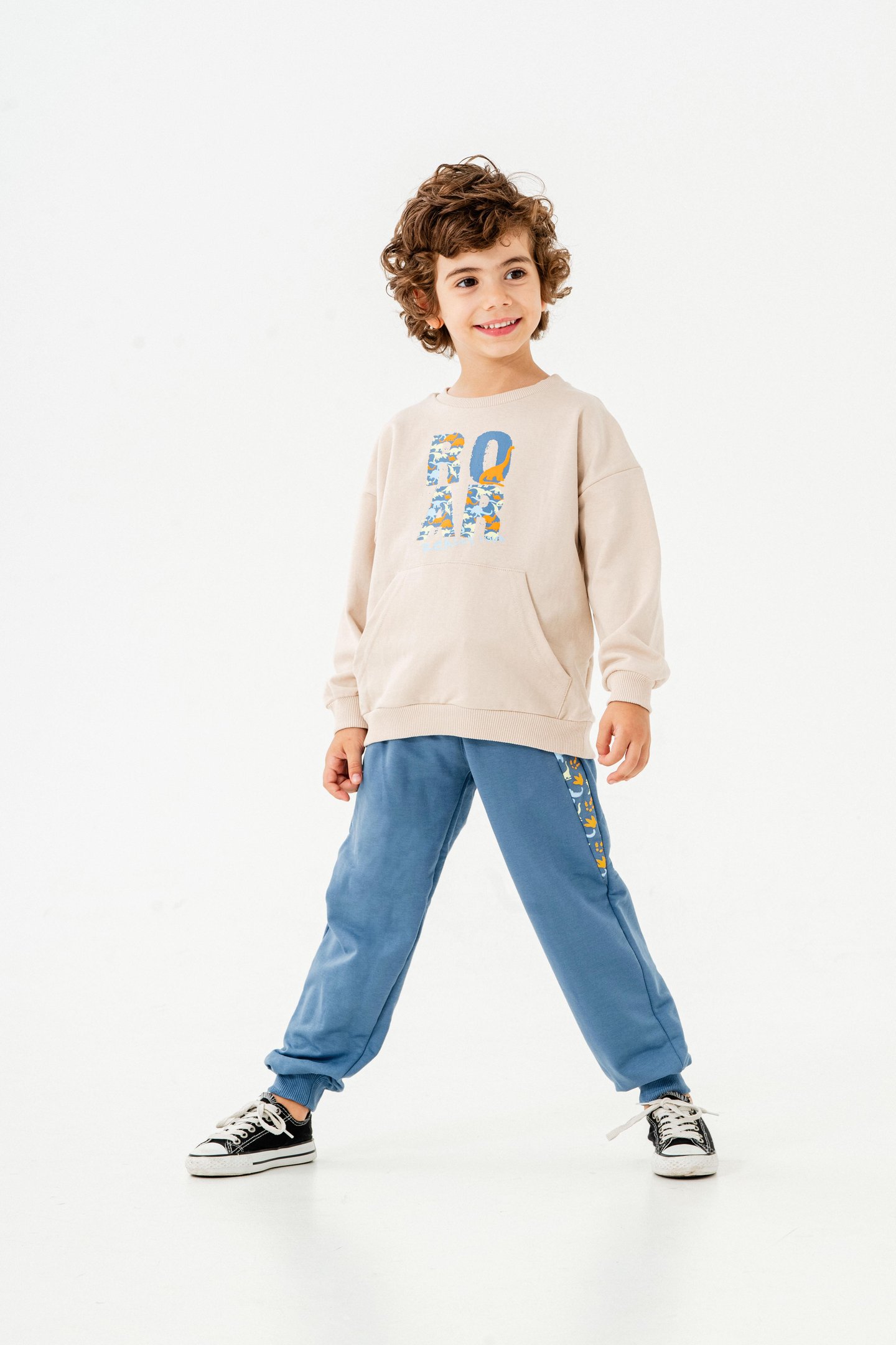 Roar Really Loud Baskılı Erkek Çocuk Alt-Üst Eşofman Takımı