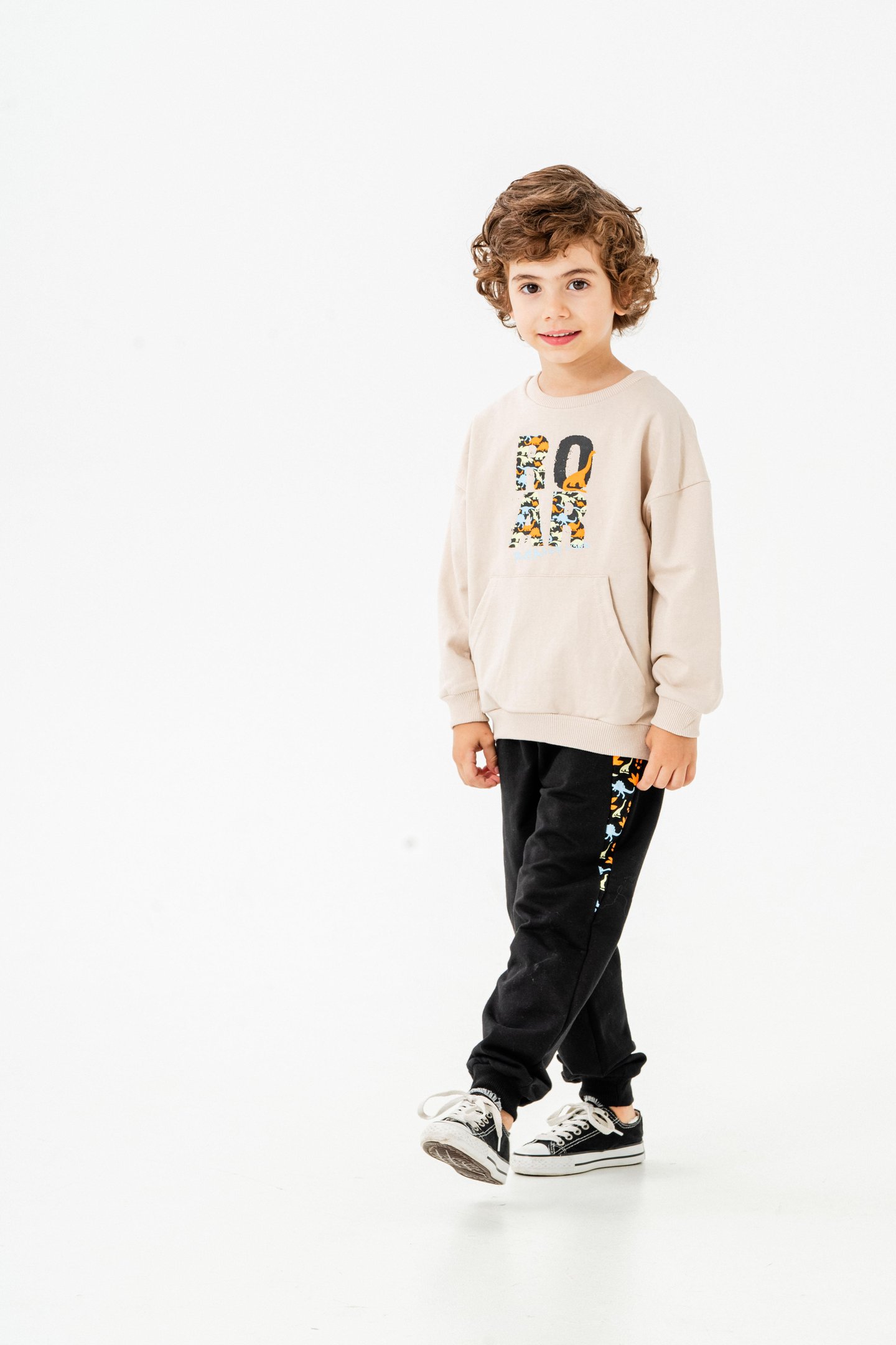 Roar Really Loud Baskılı Erkek Çocuk Alt-Üst Eşofman Takımı