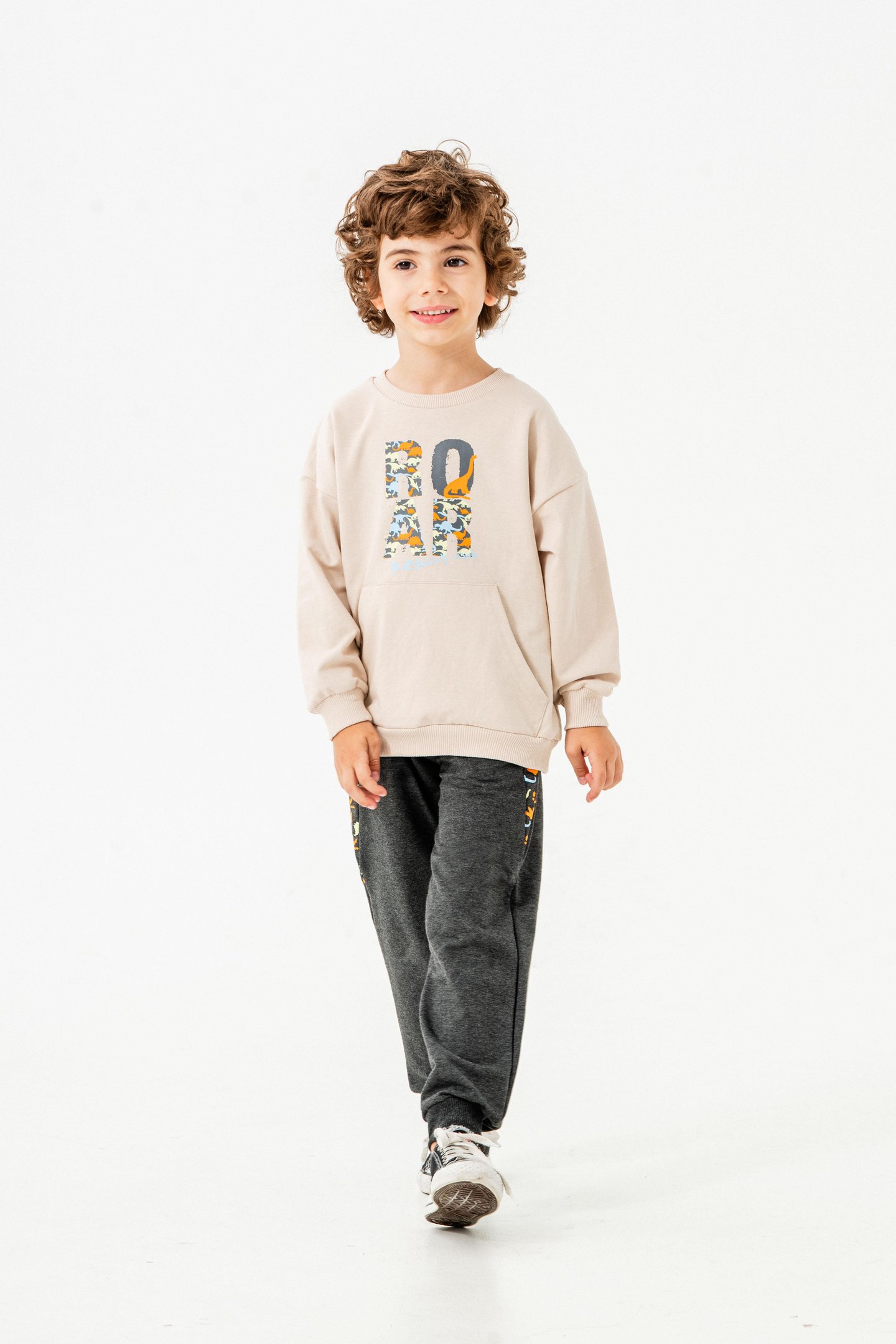 Roar Really Loud Baskılı Erkek Çocuk Alt-Üst Eşofman Takımı