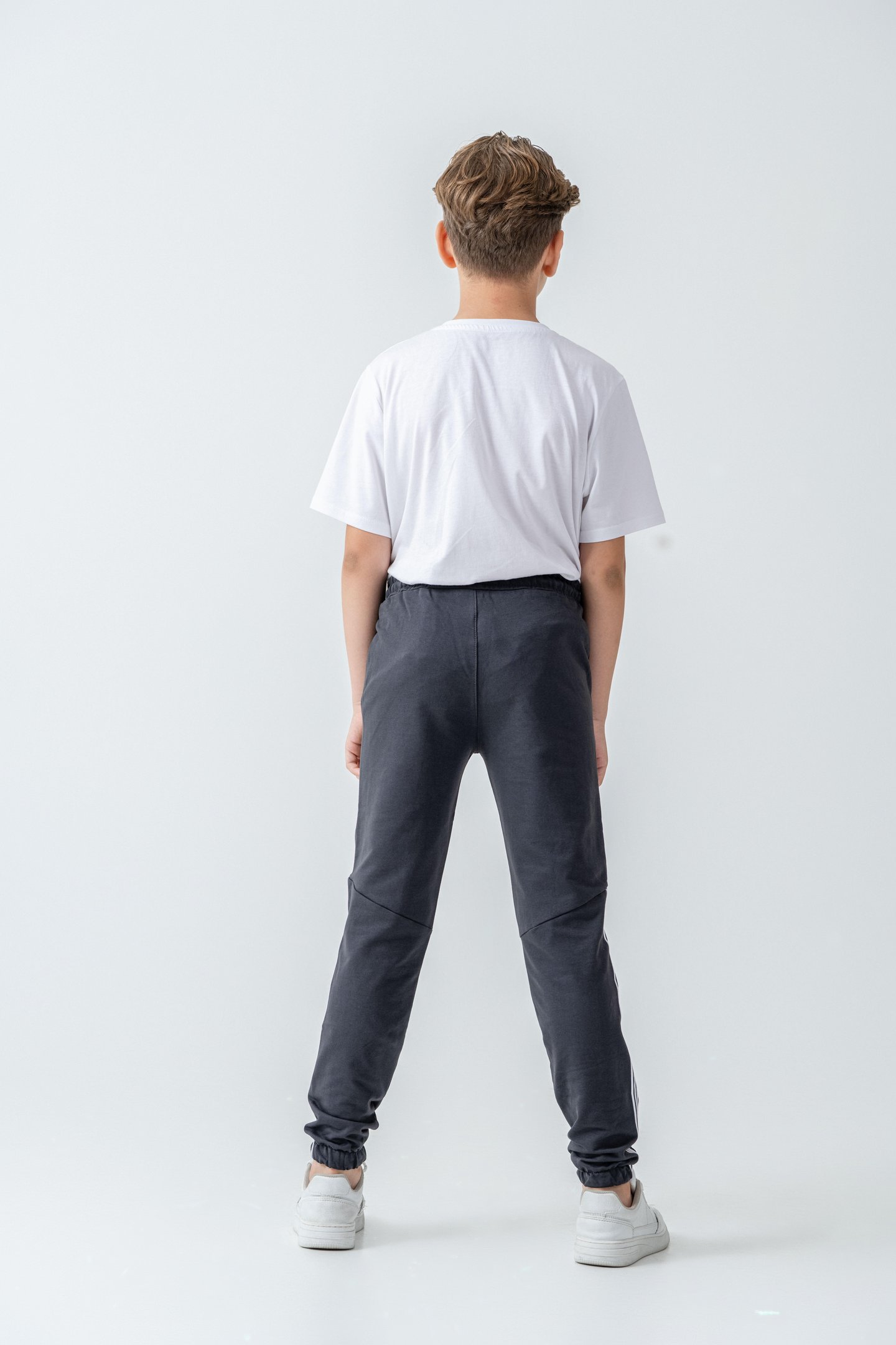 Sağ Sol Yan Şerit Baskılı Sol Cep Alt Baskılı Erkek Çocuk Eşofman Altı