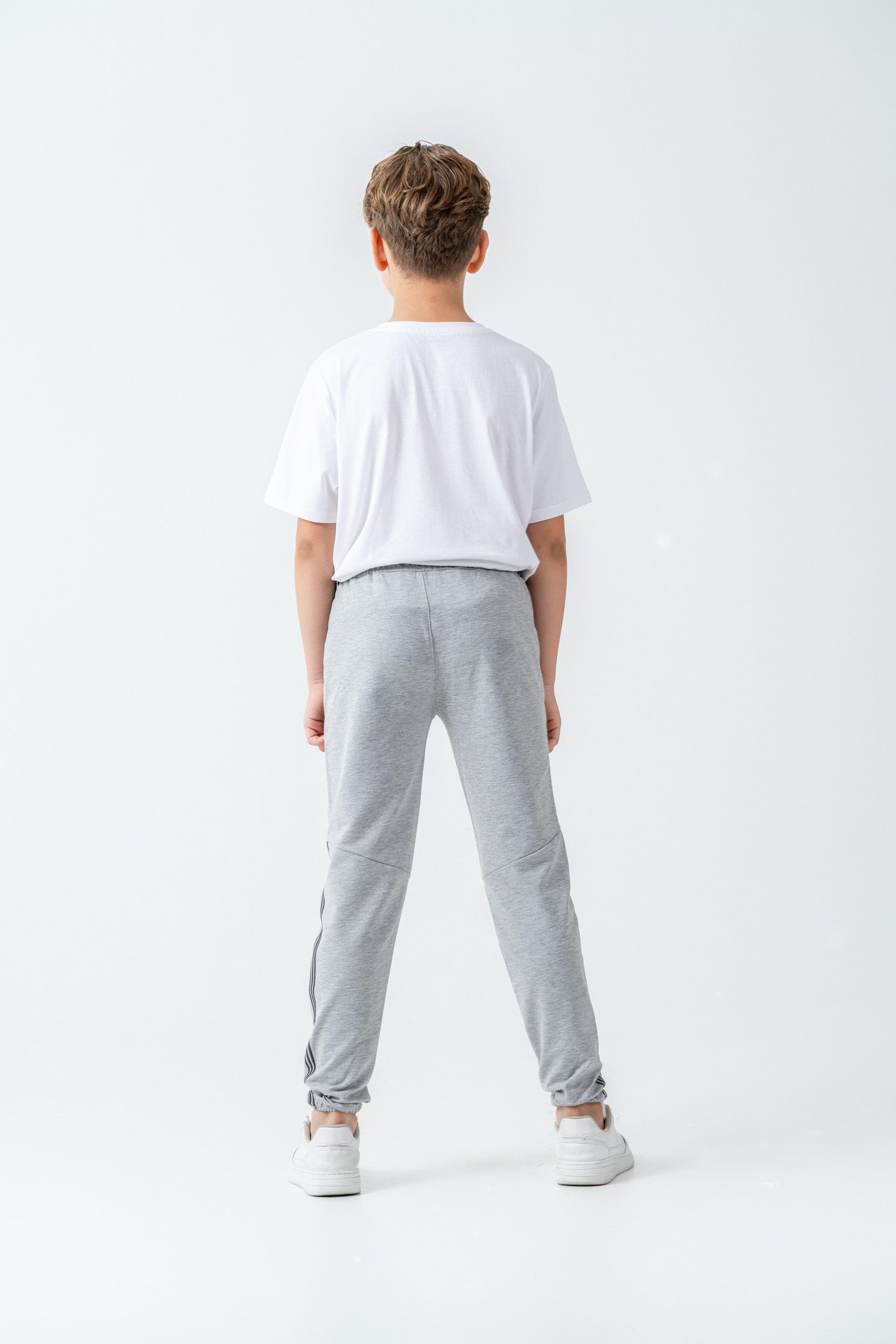 Sağ Sol Yan Şerit Baskılı Sol Cep Alt Baskılı Erkek Çocuk Eşofman Altı