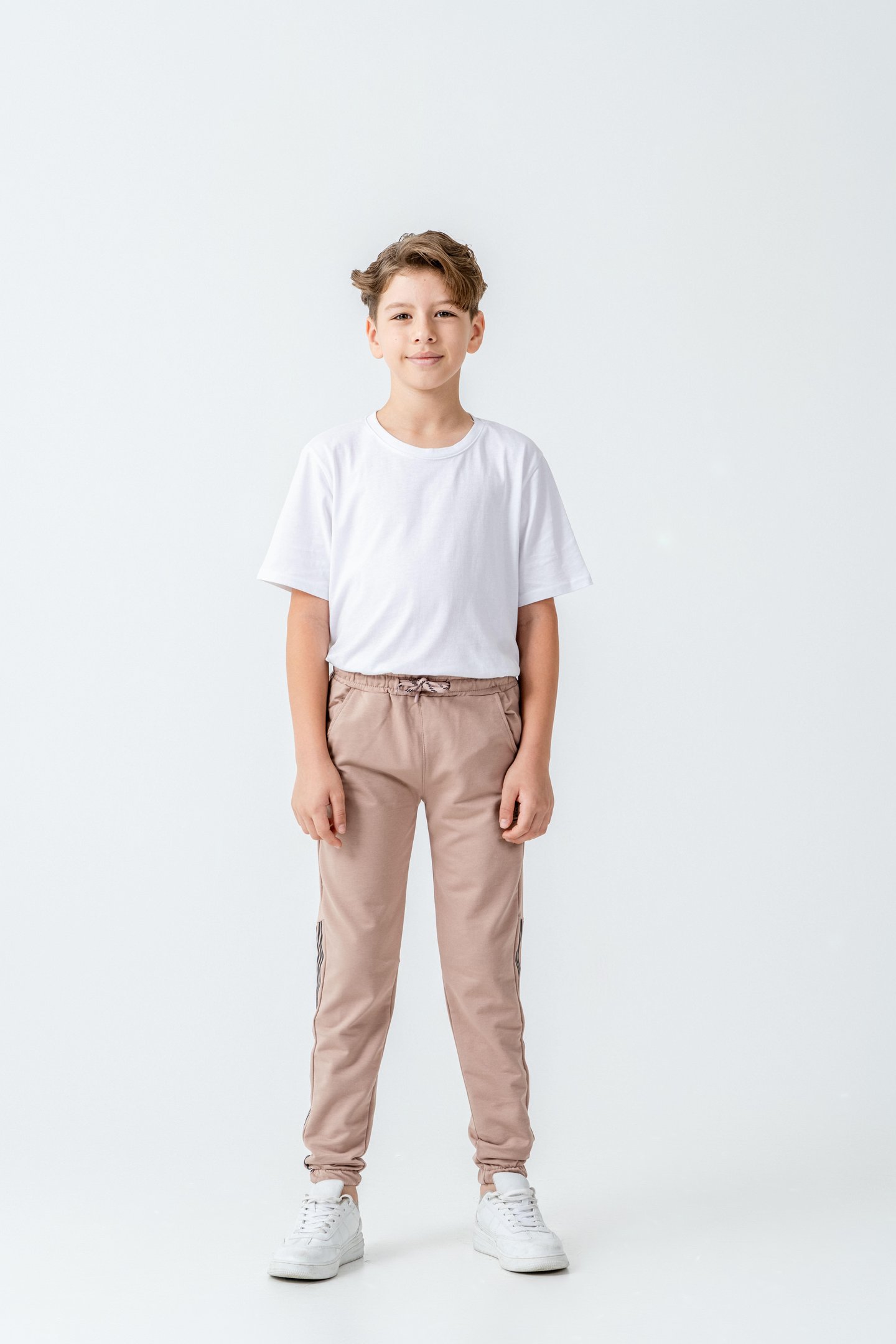 Sağ Sol Yan Şerit Baskılı Sol Cep Alt Baskılı Erkek Çocuk Eşofman Altı