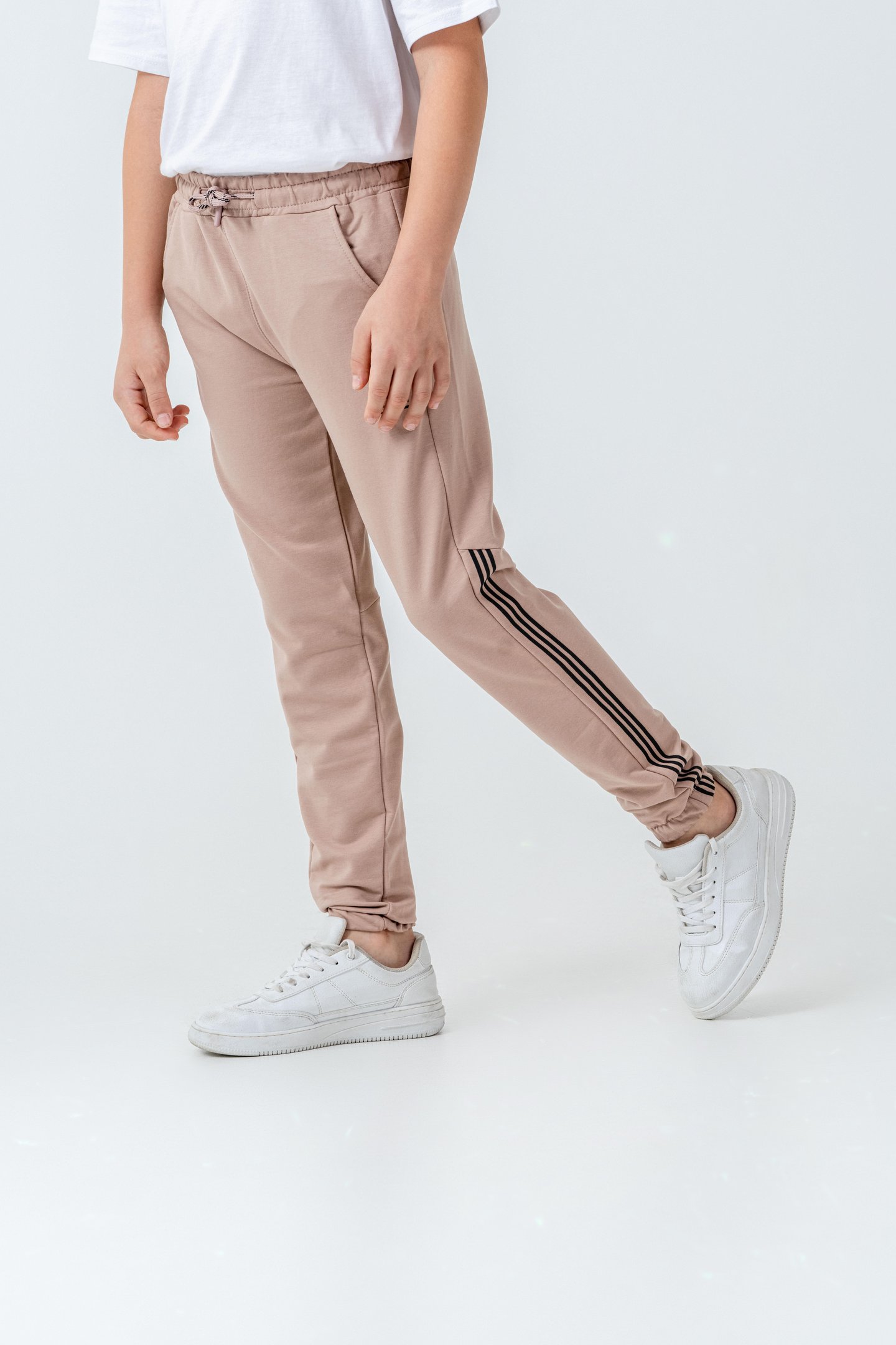 Sağ Sol Yan Şerit Baskılı Sol Cep Alt Baskılı Erkek Çocuk Eşofman Altı