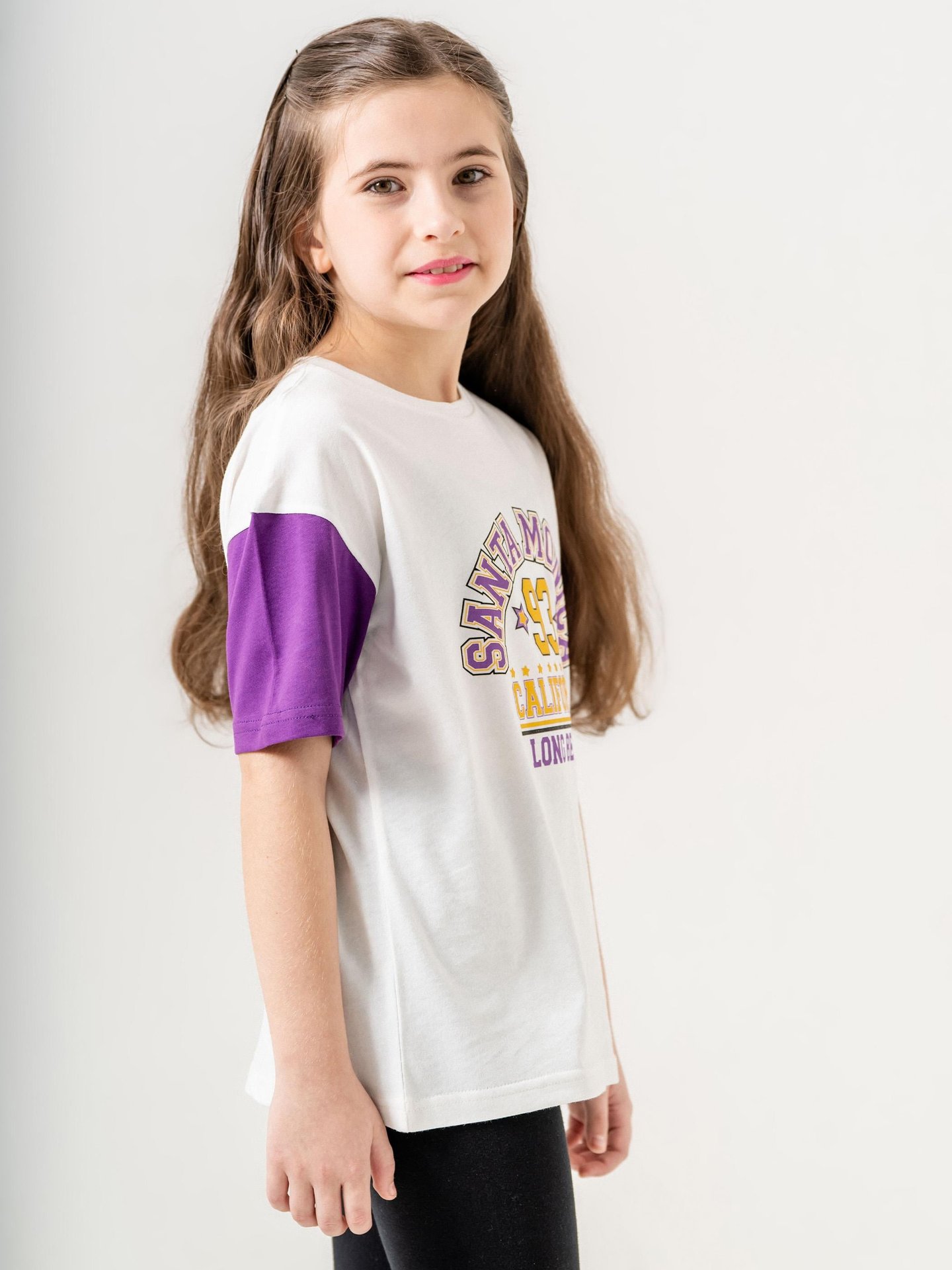 Santa Monica Long Beach  Baskılı Kız Çocuk T-shirt