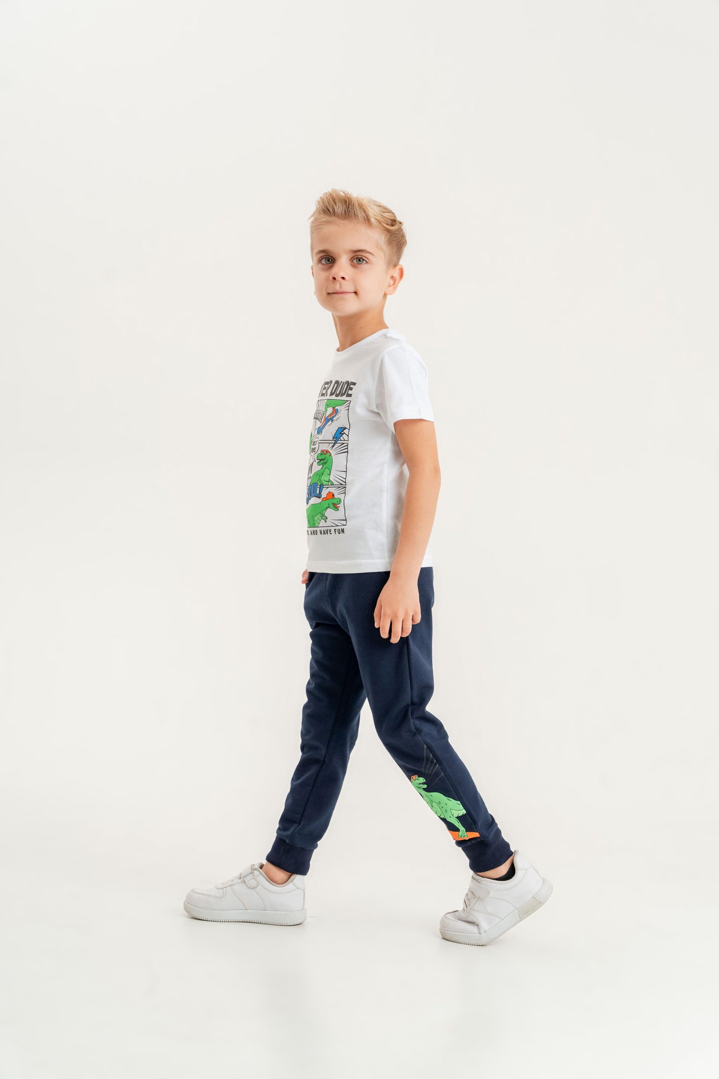 Skater Dude Baskılı Erkek Çocuk Tişört Alt Üst Eşofman Takımı