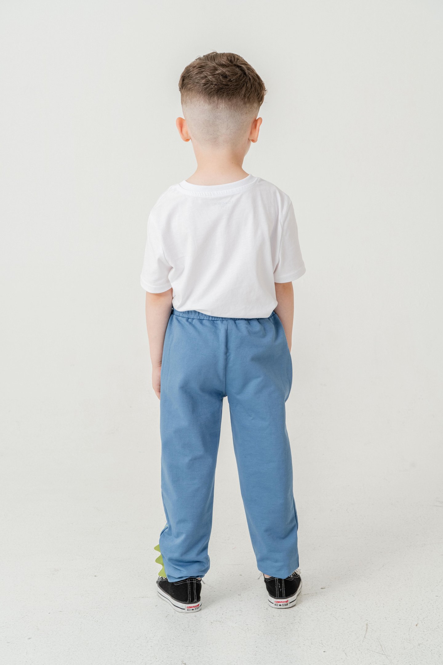 Sol Alt Paça Baskılı Lazer Kesim Paça Ribalı Erkek Çocuk Eşofman Alt