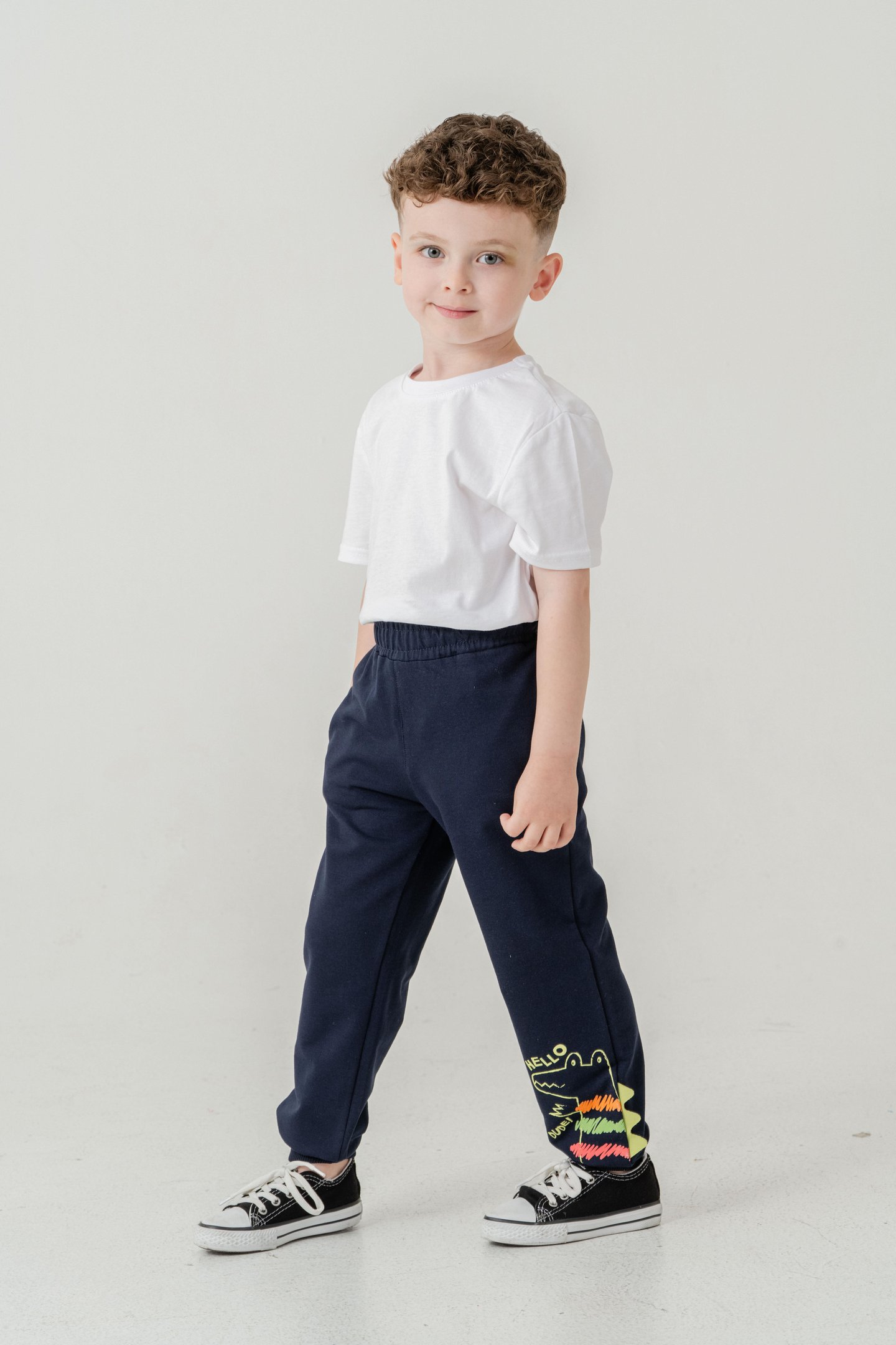 Sol Alt Paça Baskılı Lazer Kesim Paça Ribalı Erkek Çocuk Eşofman Alt