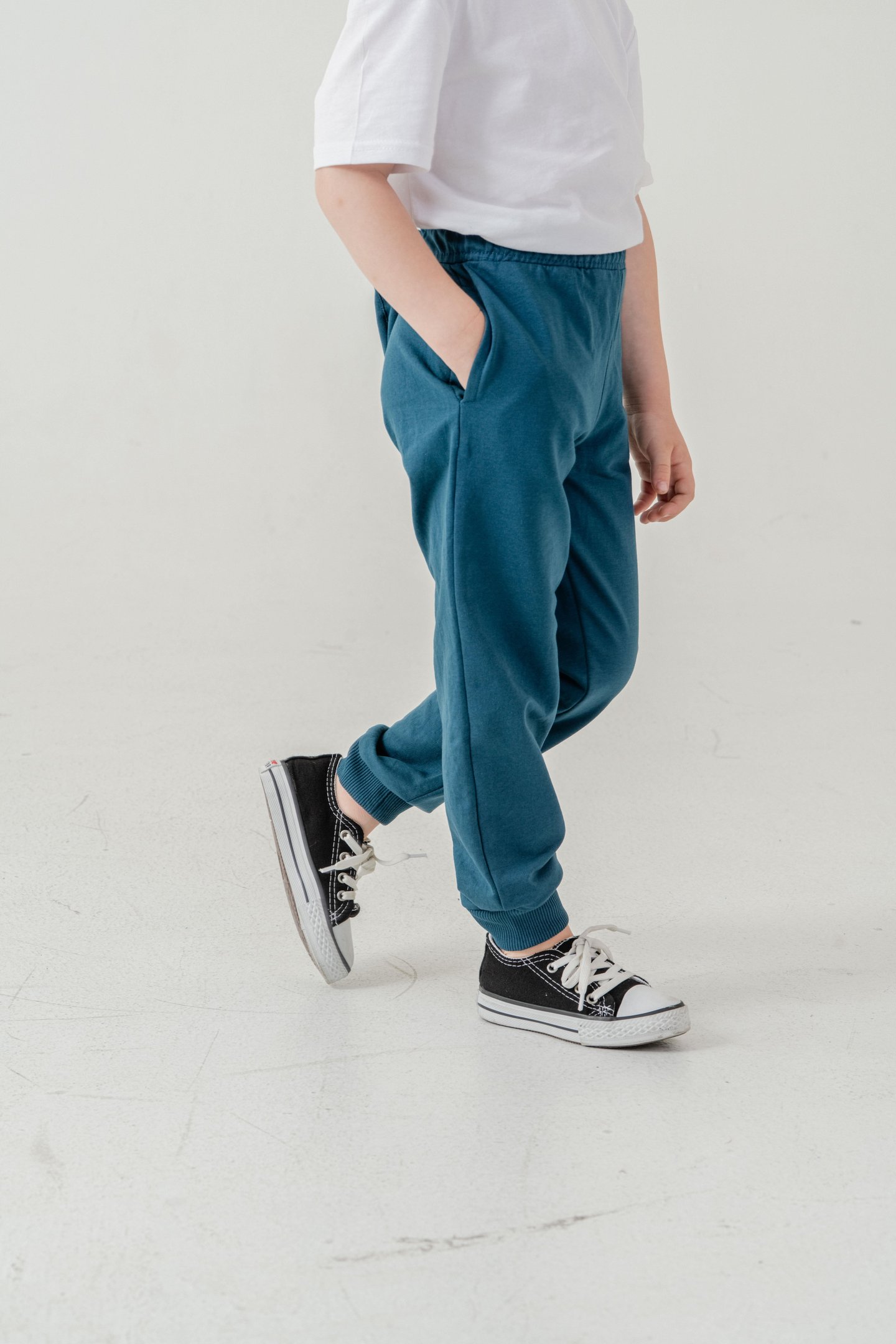 Sol Alt Paça Baskılı Lazer Kesim Paça Ribalı Erkek Çocuk Eşofman Alt