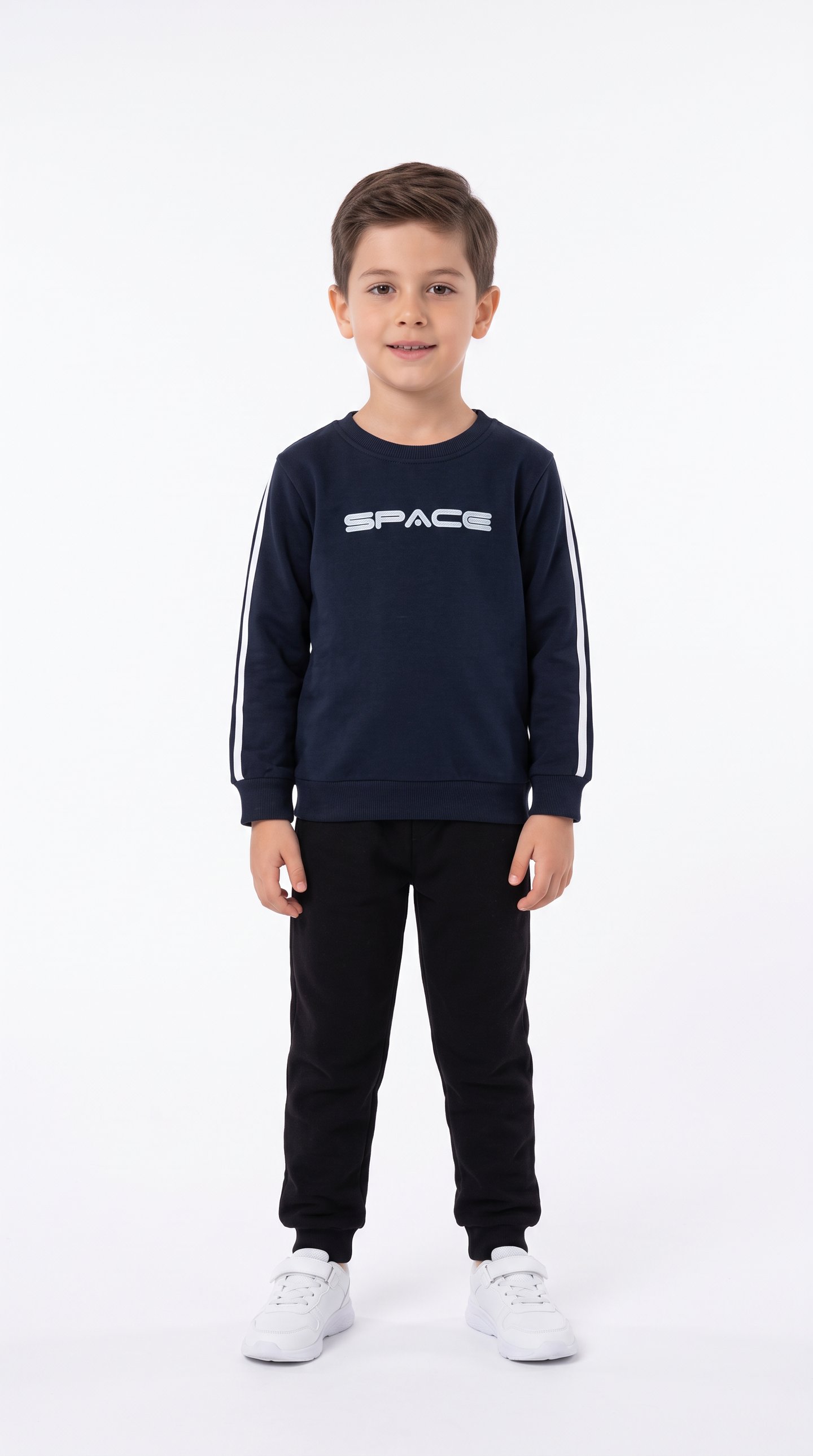 Space Baskılı Erkek Çocuk Sweat