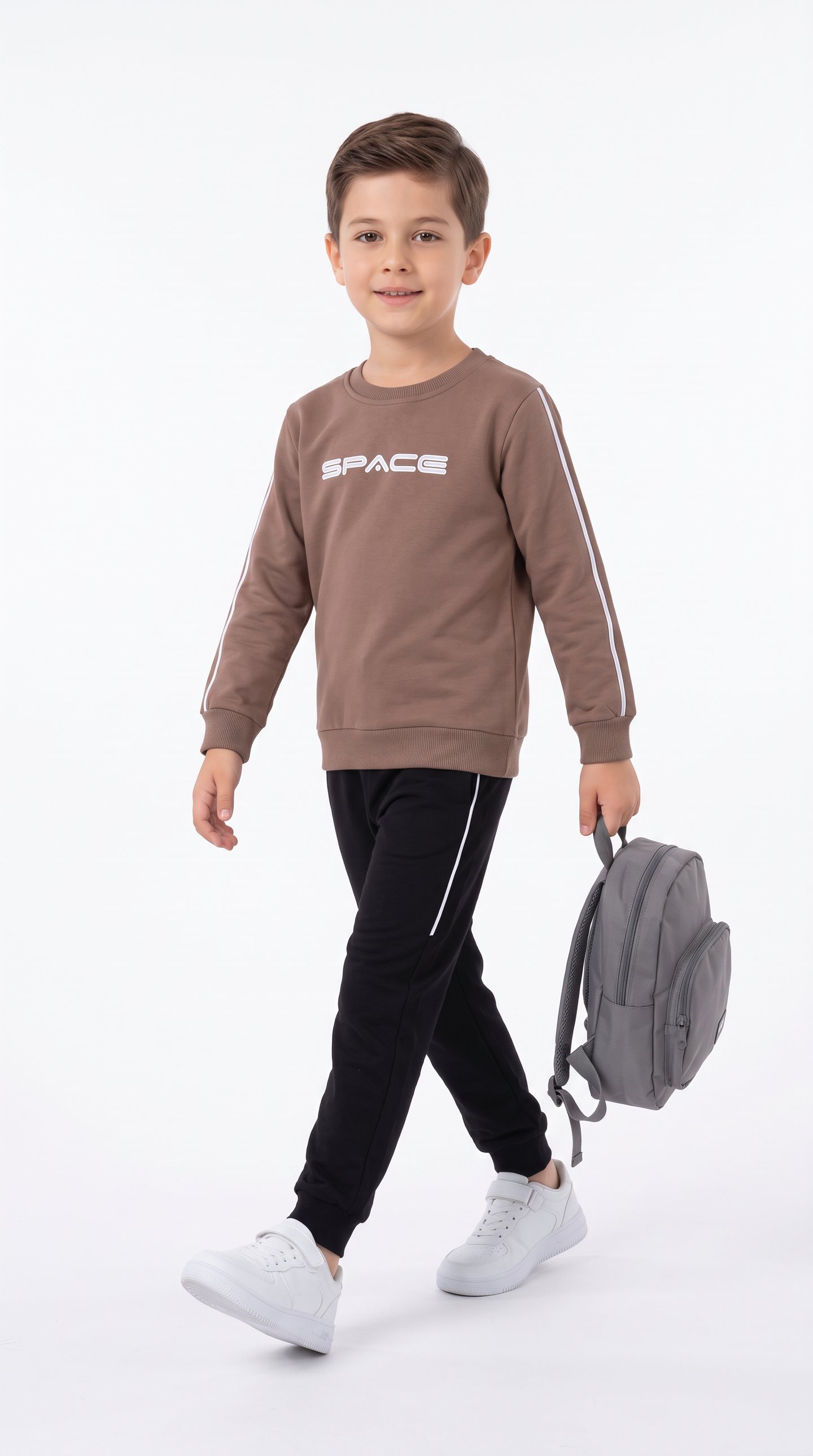 Space Baskılı Erkek Çocuk Sweat