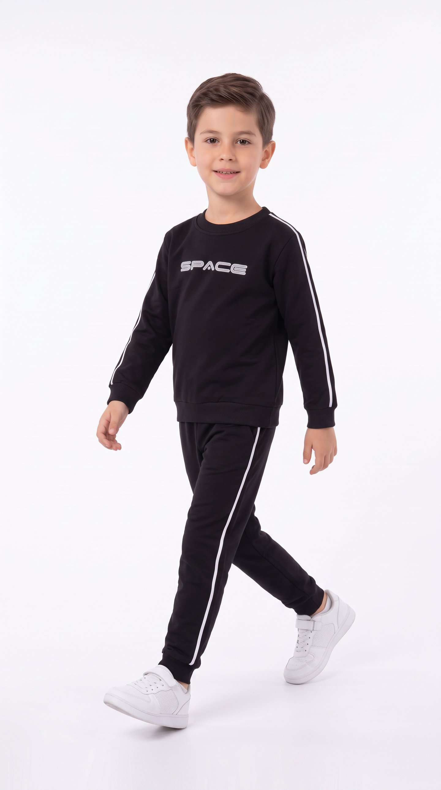Space Baskılı Erkek Çocuk Sweat