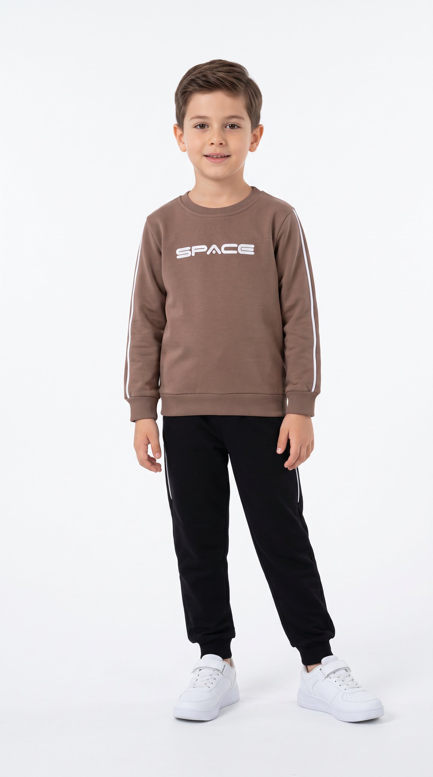 Space Baskılı Erkek Çocuk Sweat