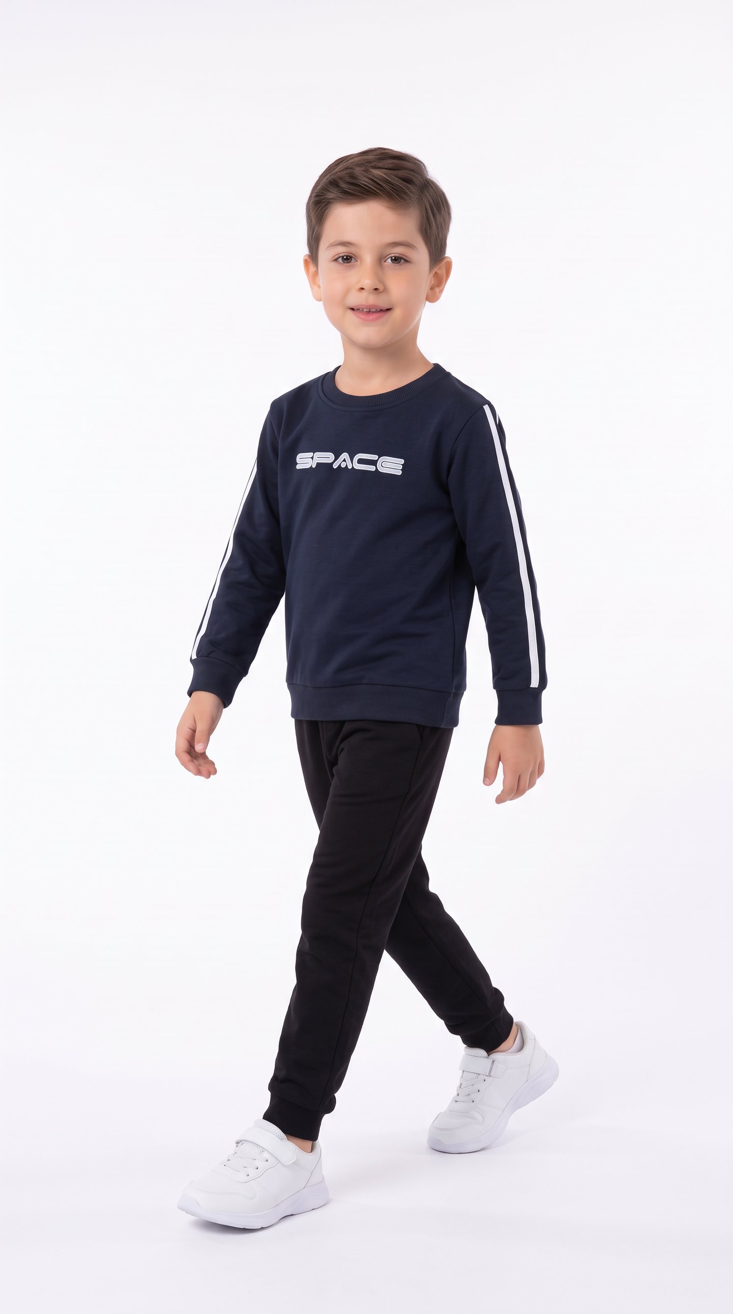 Space Baskılı Erkek Çocuk Sweat