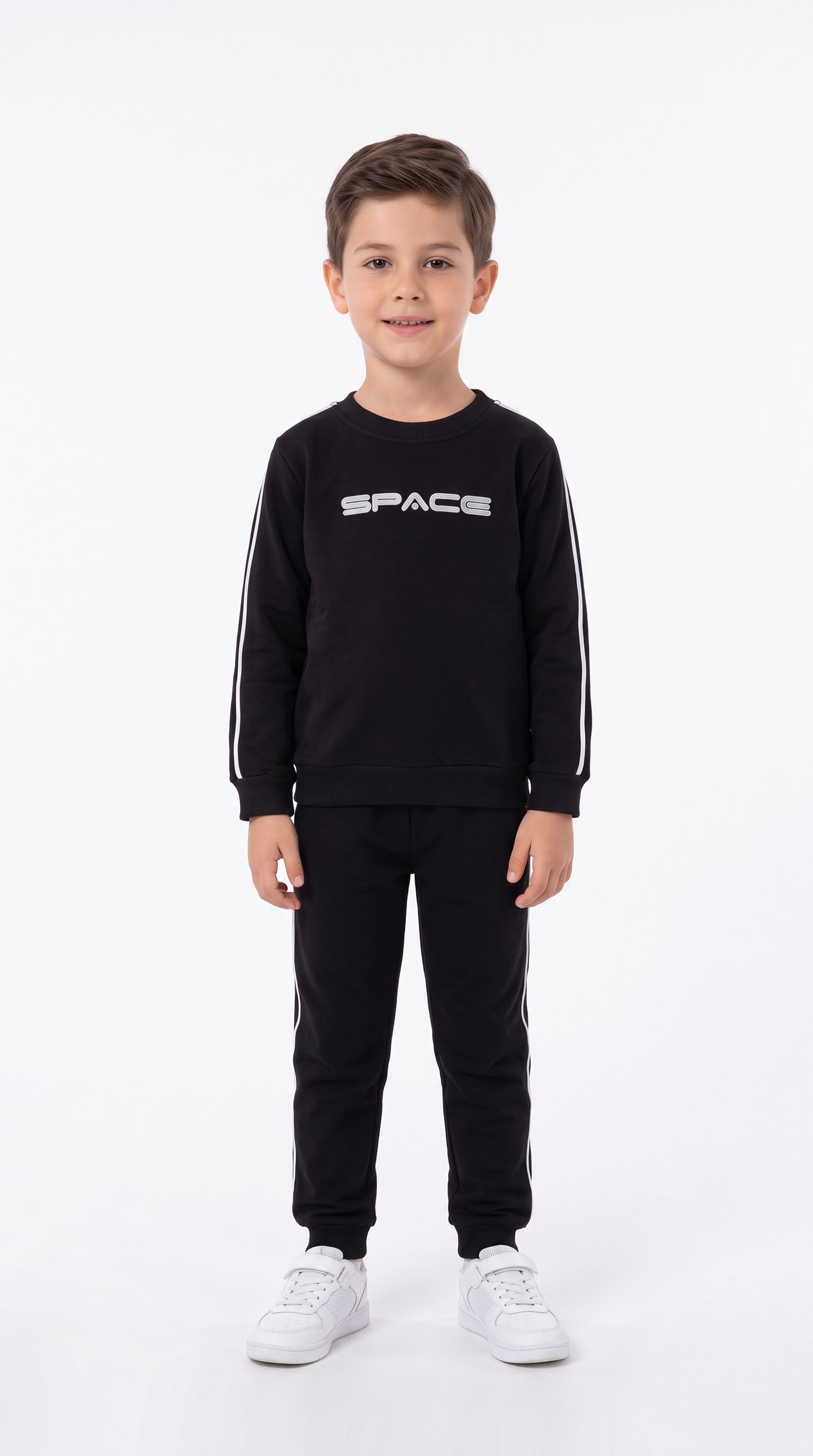 Space Baskılı Erkek Çocuk Sweat