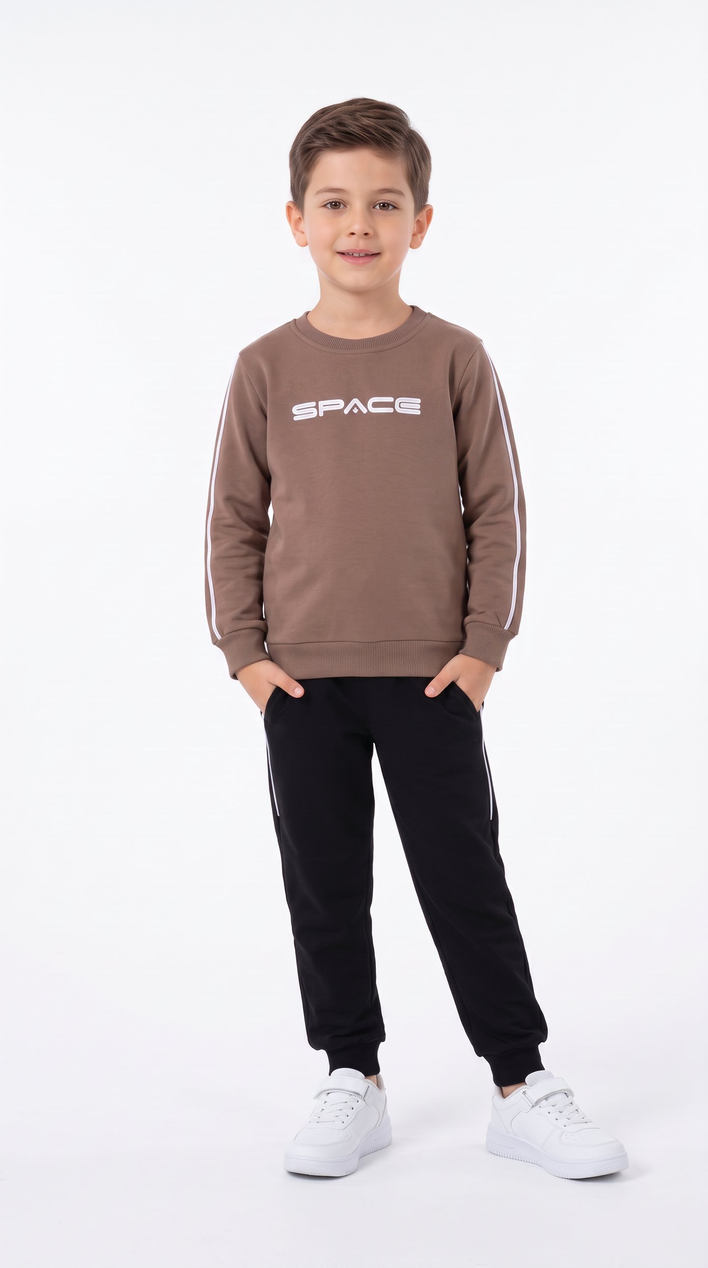 Space Baskılı Erkek Çocuk Sweat