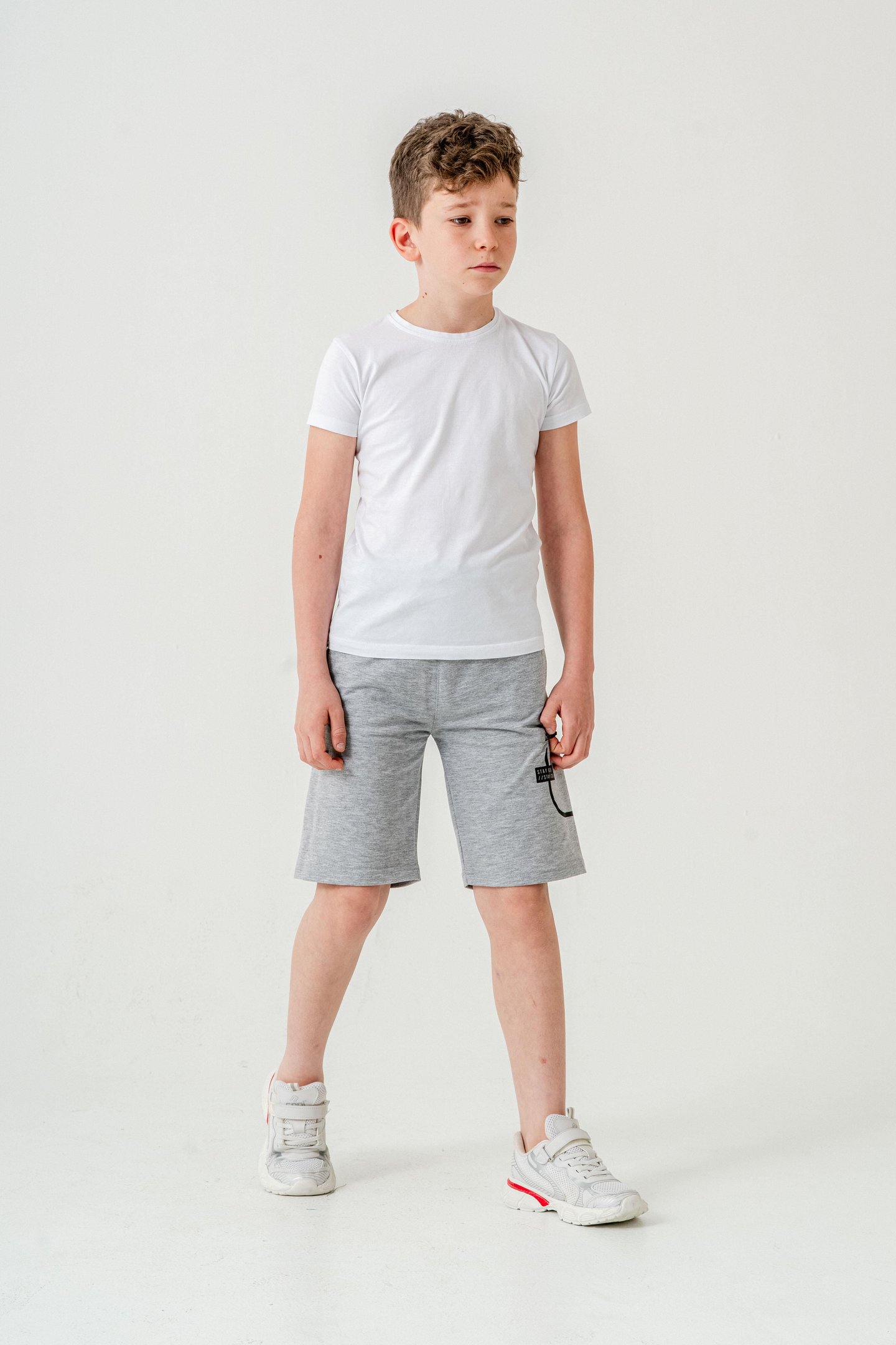 Stay  Good Baskılı Cep Fermuarlı Erkek Çocuk Şort