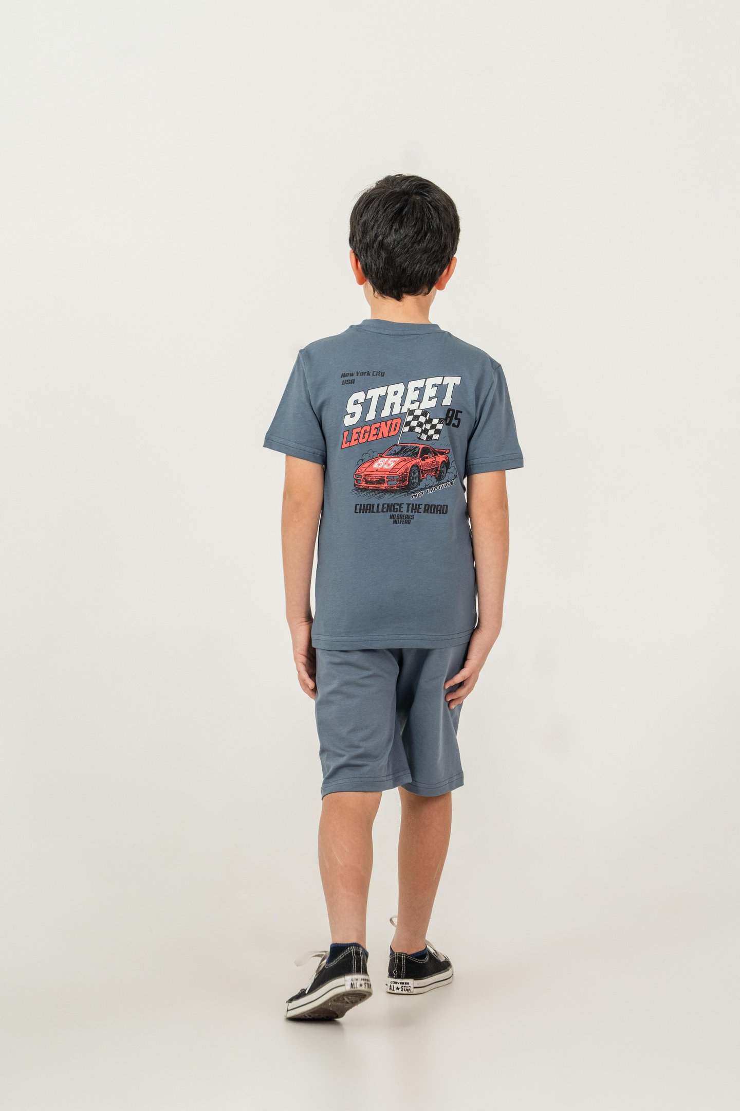 Street Legend Baskılı Erkek Çocuk Şort - Tişört Takımı