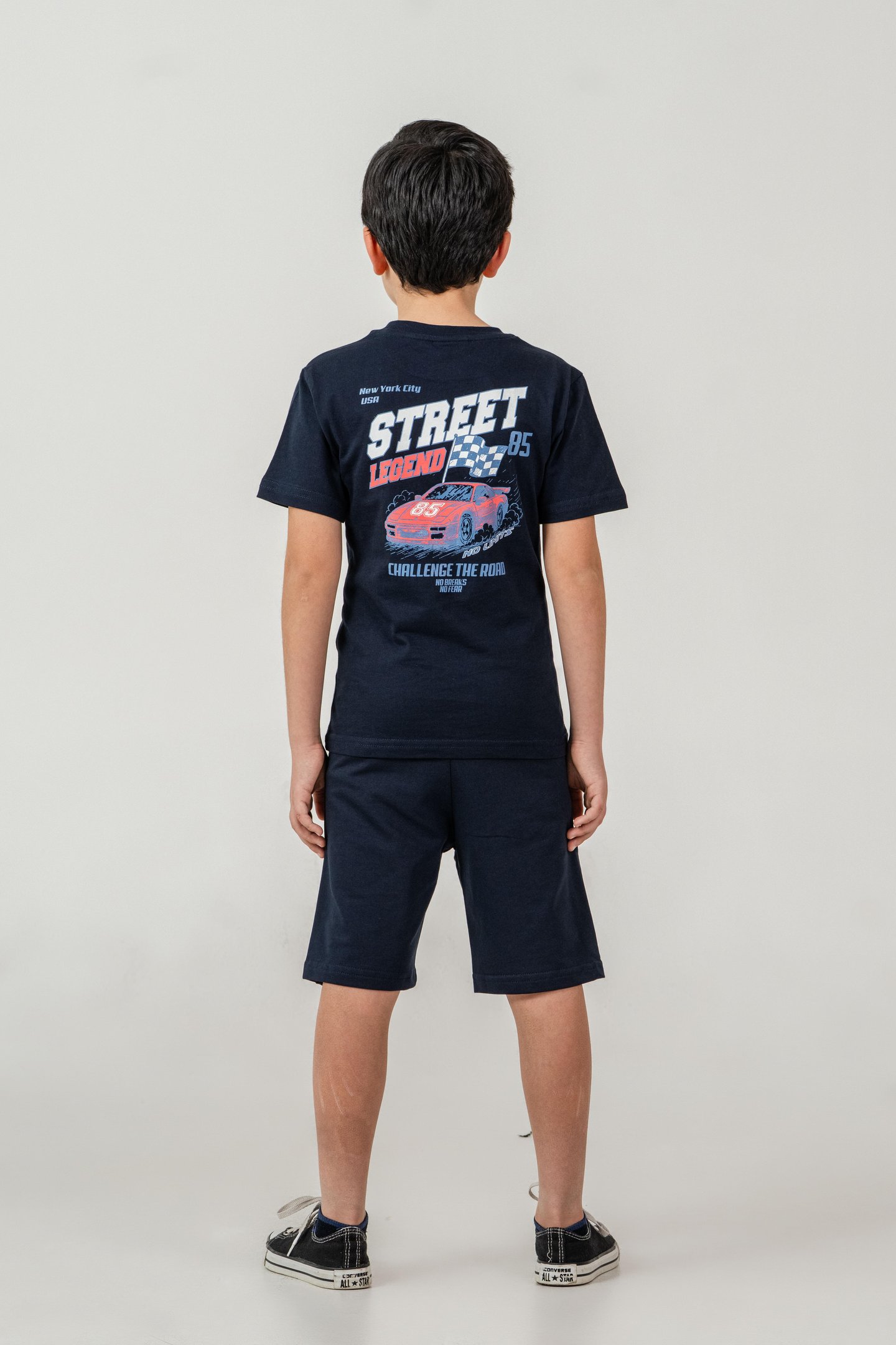 Street Legend Baskılı Erkek Çocuk Şort - Tişört Takımı