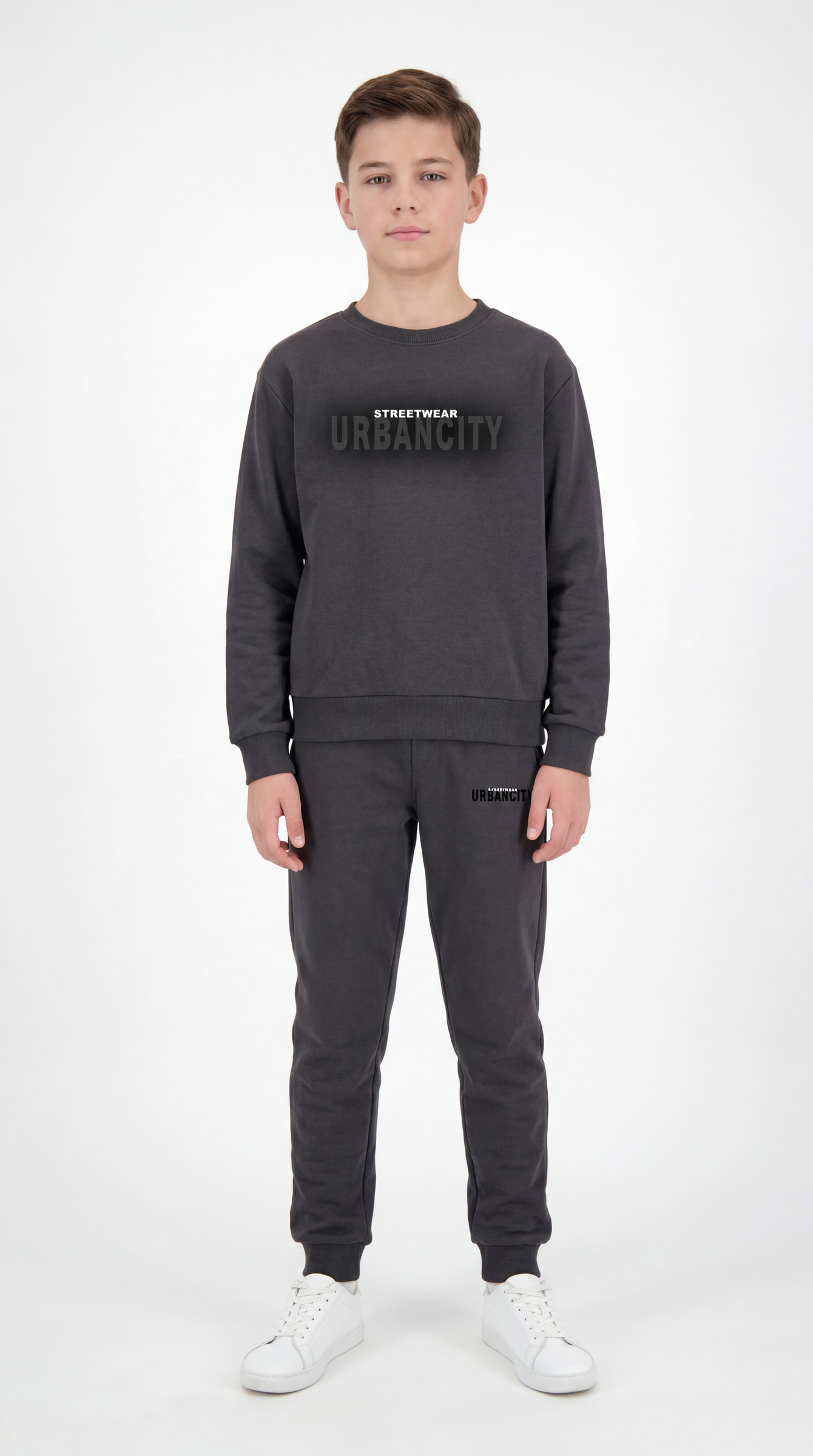 Streetwear Urbancity Baskılı Erkek Çocuk Alt Üst Eşofman Takımı
